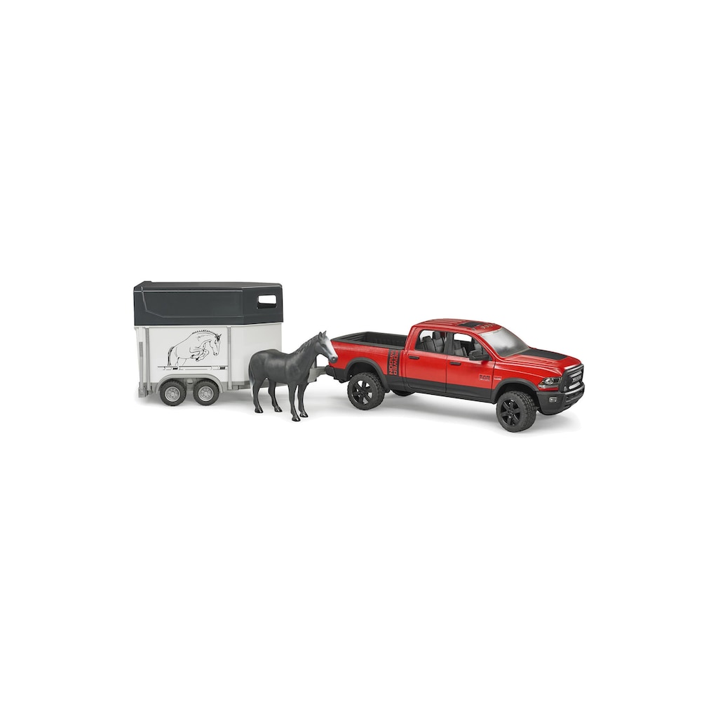 Bruder® Spielzeug-Auto »RAM 2500 Power Wagon Pferdeanhänger«, (Set)