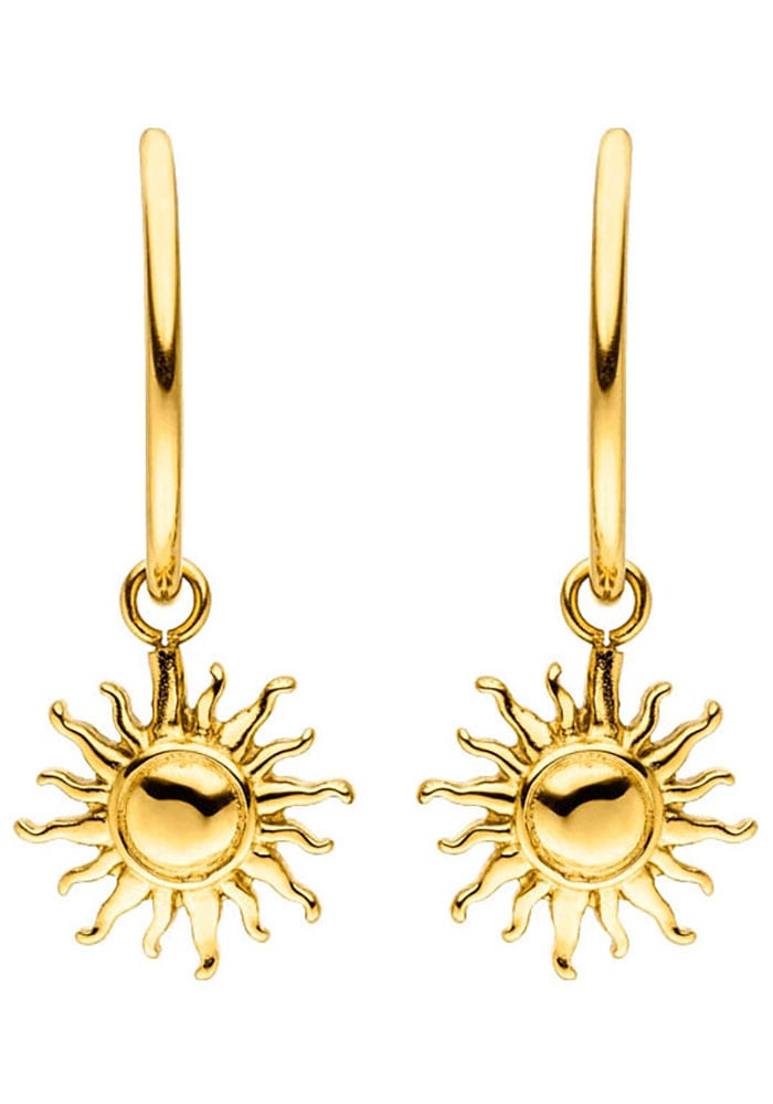 Purelei Paar Creolen »Schmuck Geschenk Sun Ohrringe, mit abnehmbaren Einhänger, Earring-Sun«, Einhänger abnehmbar