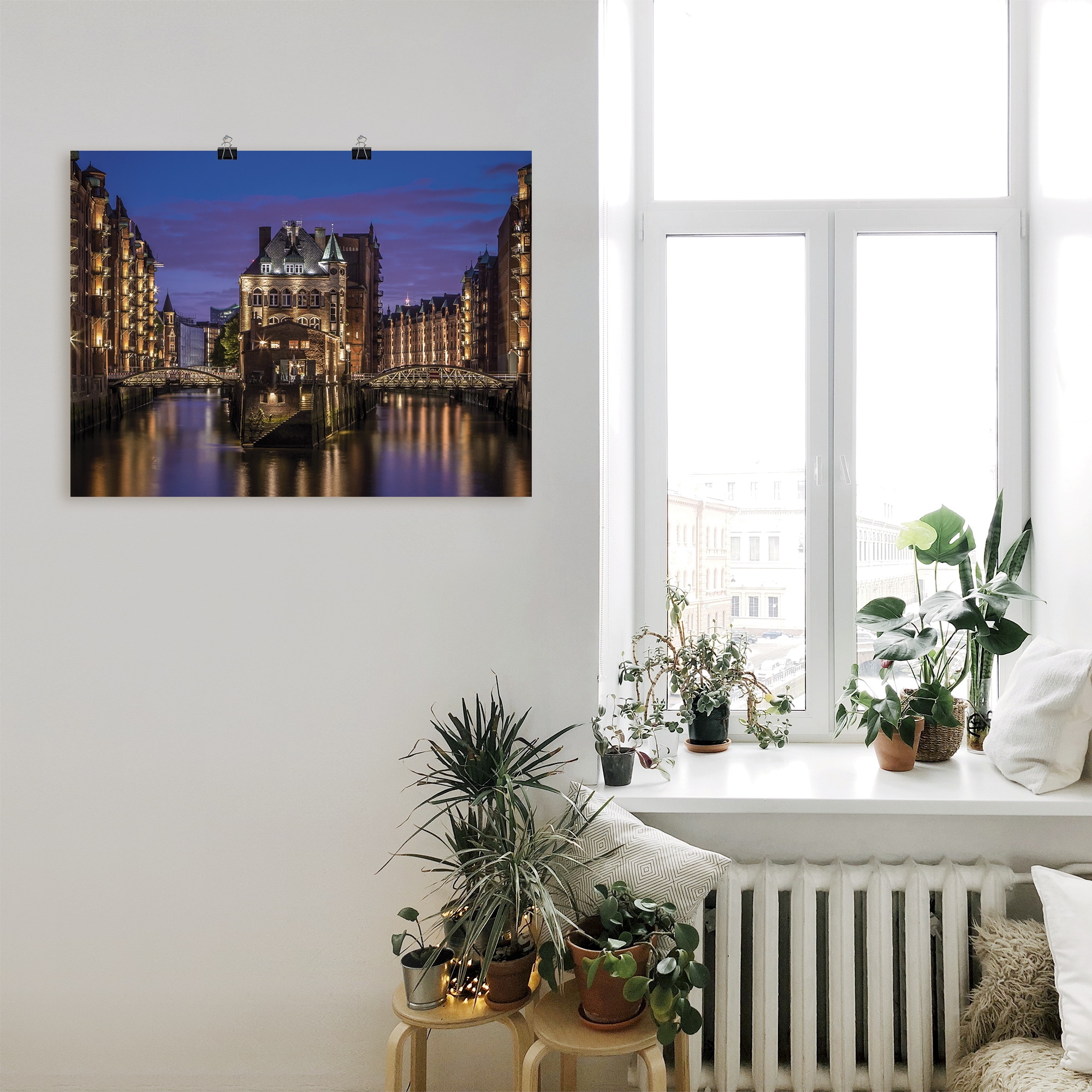 Artland Wandbild »Wasserschloss Hamburg«, Deutschland, (1 St.), als Alubild, Leinwandbild, Wandaufkleber oder Poster in versch. Grössen