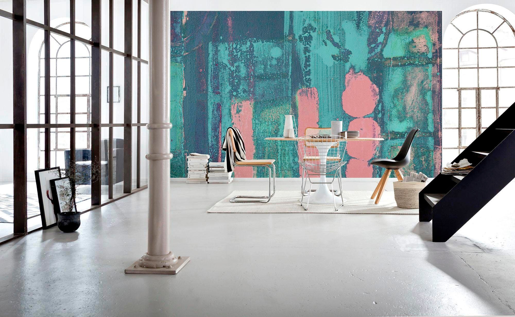 Komar Vliestapete »Digitaldruck Vlies - Stems Blooming - Grösse 500 x 280 cm«, bedruckt, Wohnzimmer, Schlafzimmer