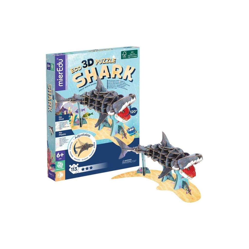 3D-Puzzle »mierEdu Eco – Der weisse Hai«
