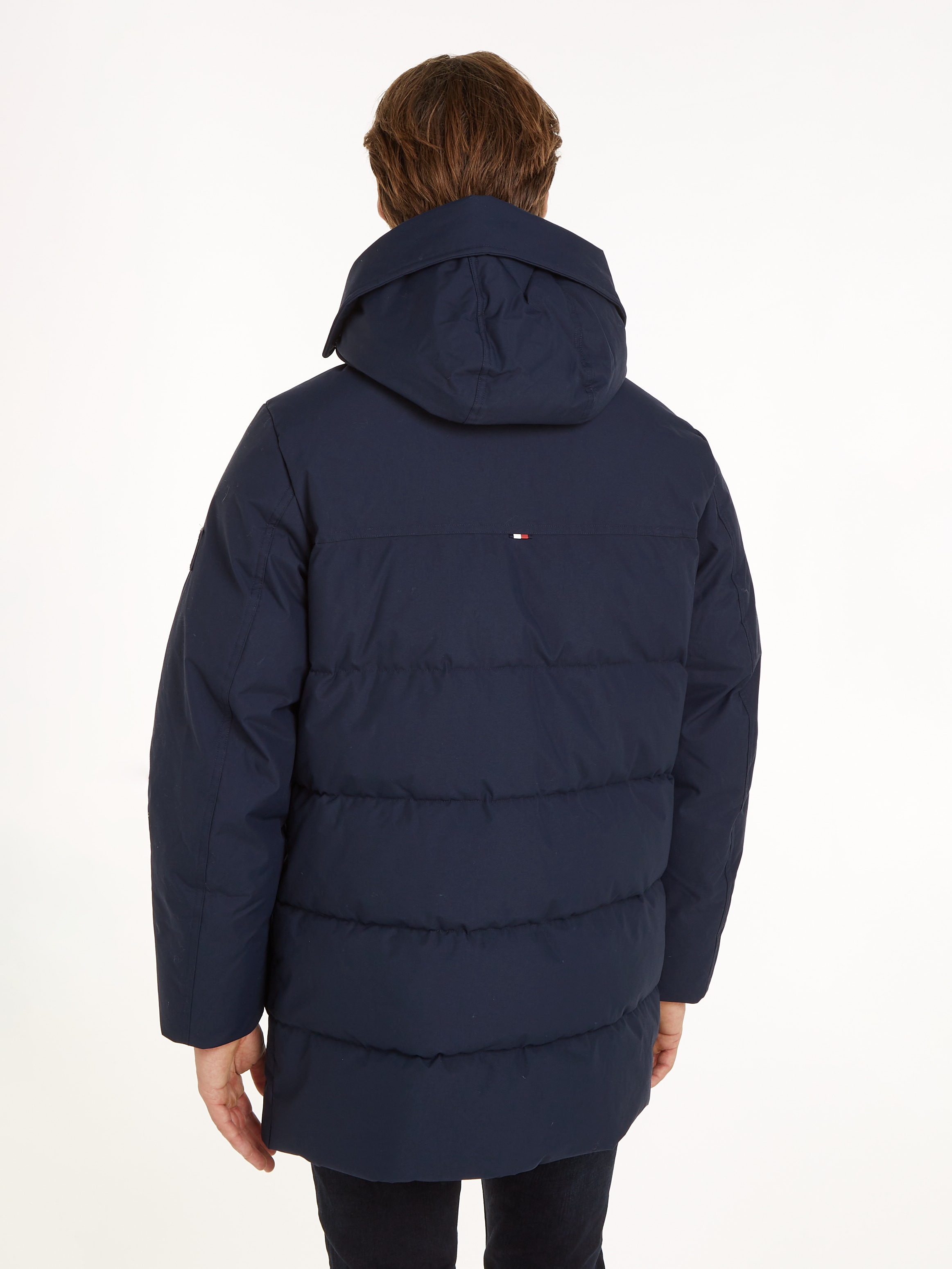 Tommy Hilfiger Parka »ROCKIE UTILITY PARKA«, mit Kapuze, hoch geschlossen, Stehakragen mit Fellimitat