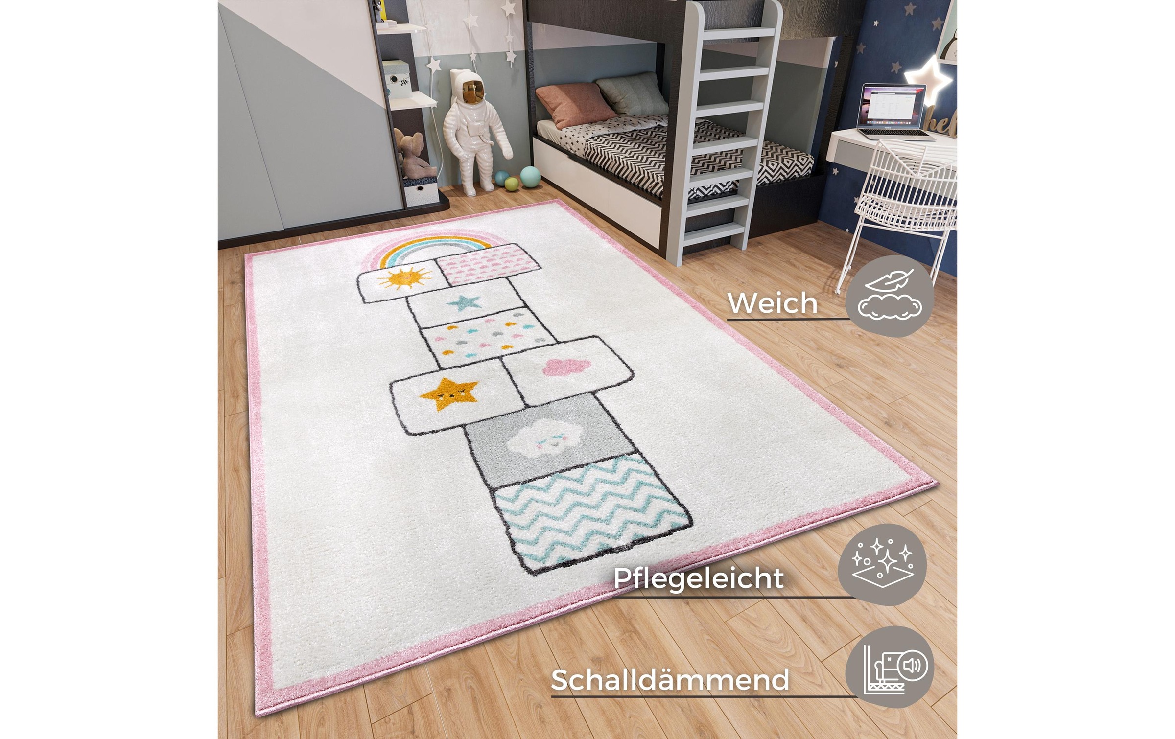 HANSE Home Kinderteppich »Hüpf-Abenteuer«