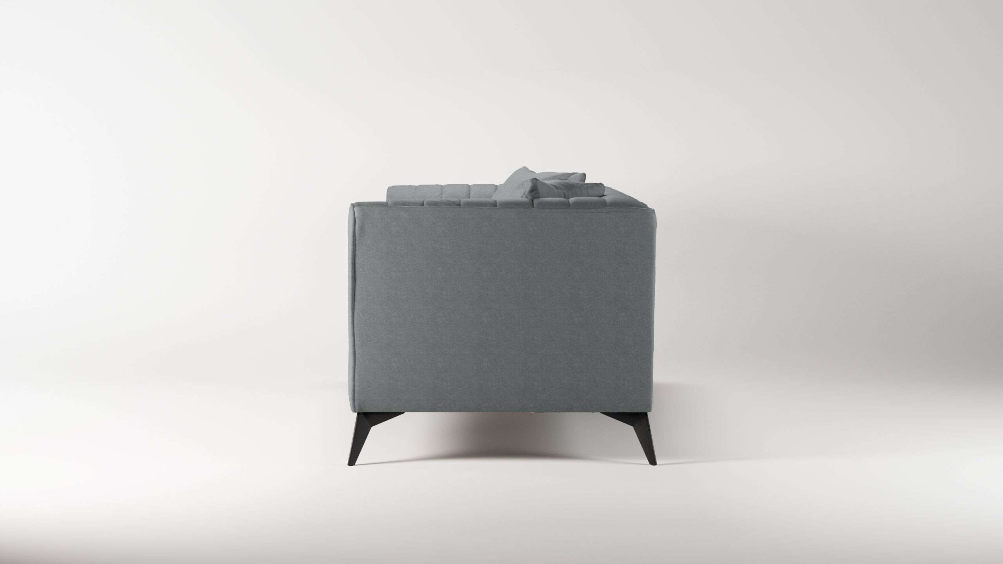 Places of Style 3-Sitzer »MATTHEW elegantes Designsofa, Masse B/T/H: 201/86/74 cm«, feine Steppung im Rückenbereich, lose Sitzkissen, incl. Zierkissen