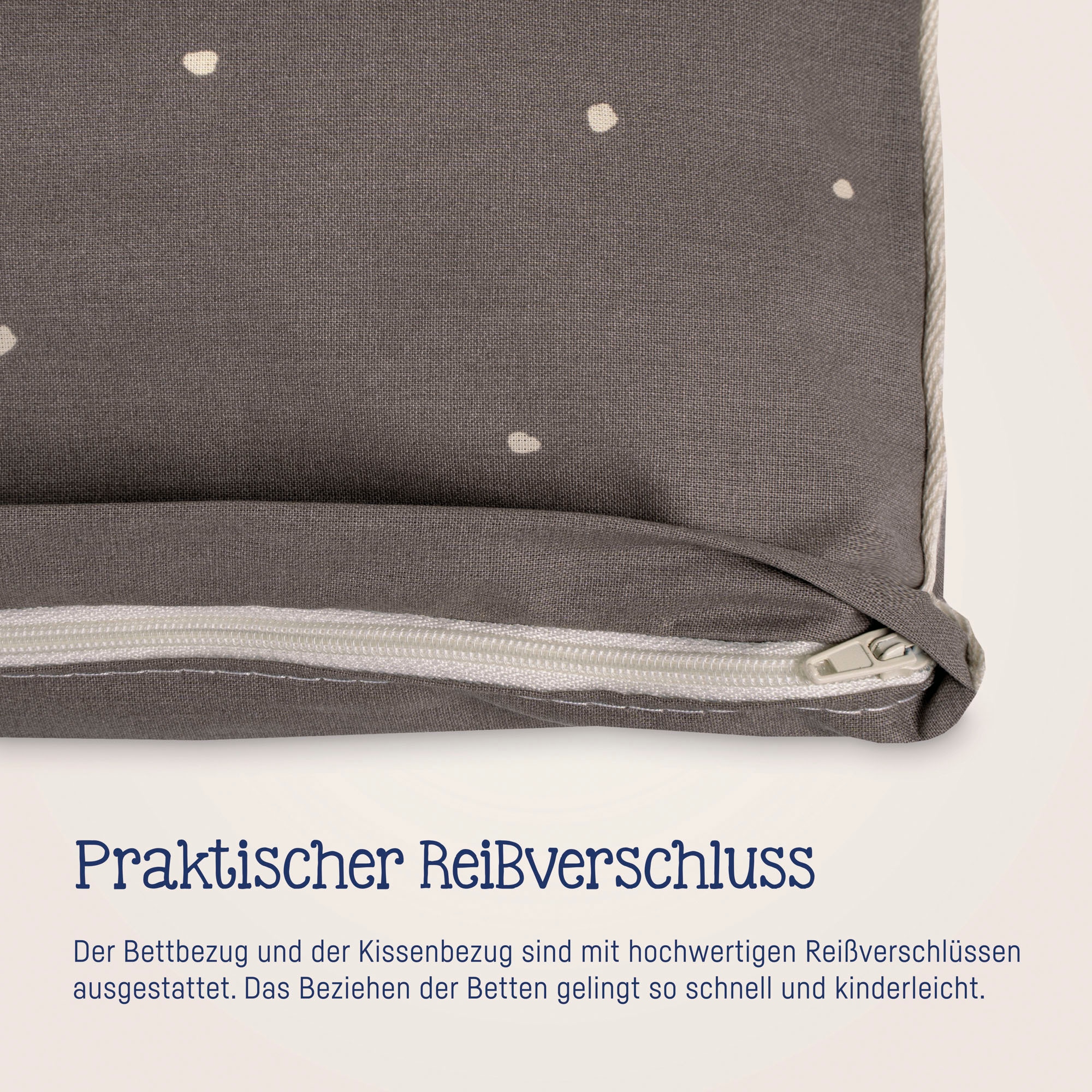 Julius Zöllner Kinderbettwäsche »Baby- und Kinderbettwäsche aus 100% Bio-Baumwolle«, erhältlich in den Grössen 80x80+35x40cm und 100x135+40x60cm