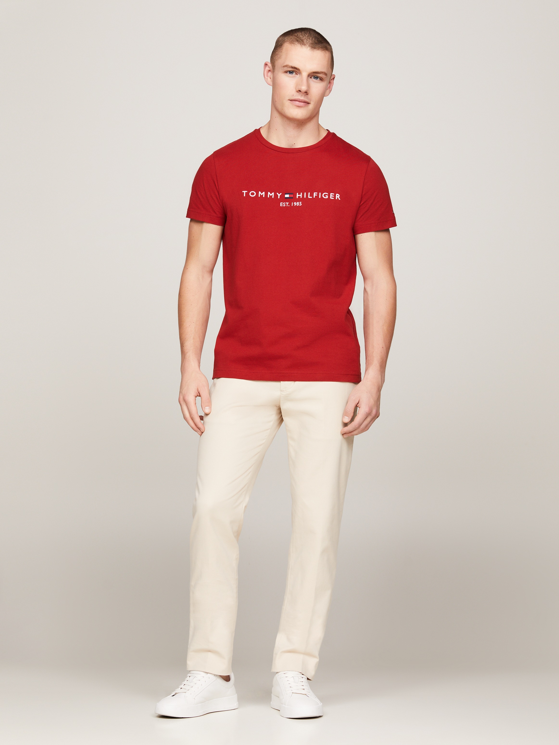 Tommy Hilfiger T-Shirt »TOMMY LOGO TEE«, aus reiner Baumwolle
