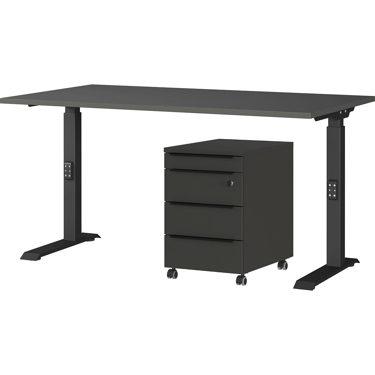 GERMANIA Büromöbel-Set »Mailand« 2 tlg. inkl. Schreibtisch und Rollcontainer