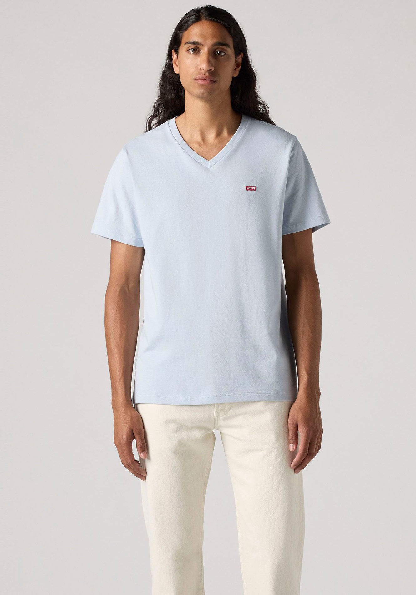 Levi's® V-Shirt »LE ORIGINAL HM VNECK«, mit Logostickerei