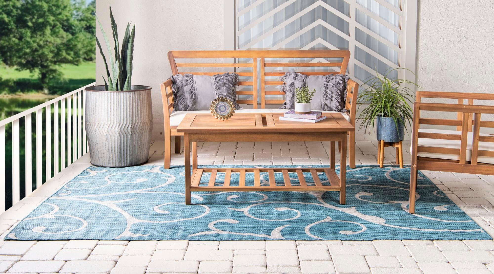 Myflair Möbel & Accessoires Teppich »Outdoor Beauties«, rechteckig, In- und Outdoor geeignet, ideal im Wohnzimmer & Schlafzimmer