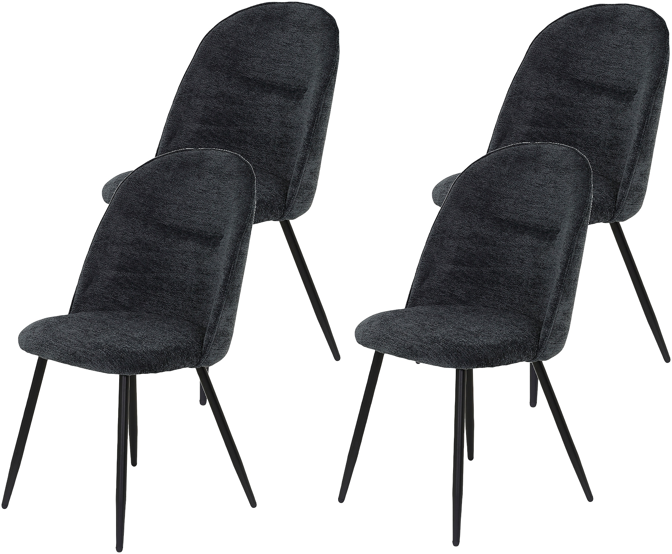 HELA 4-Fussstuhl »GISELA«, (Set), 4 St., Bezug Teddyoptik