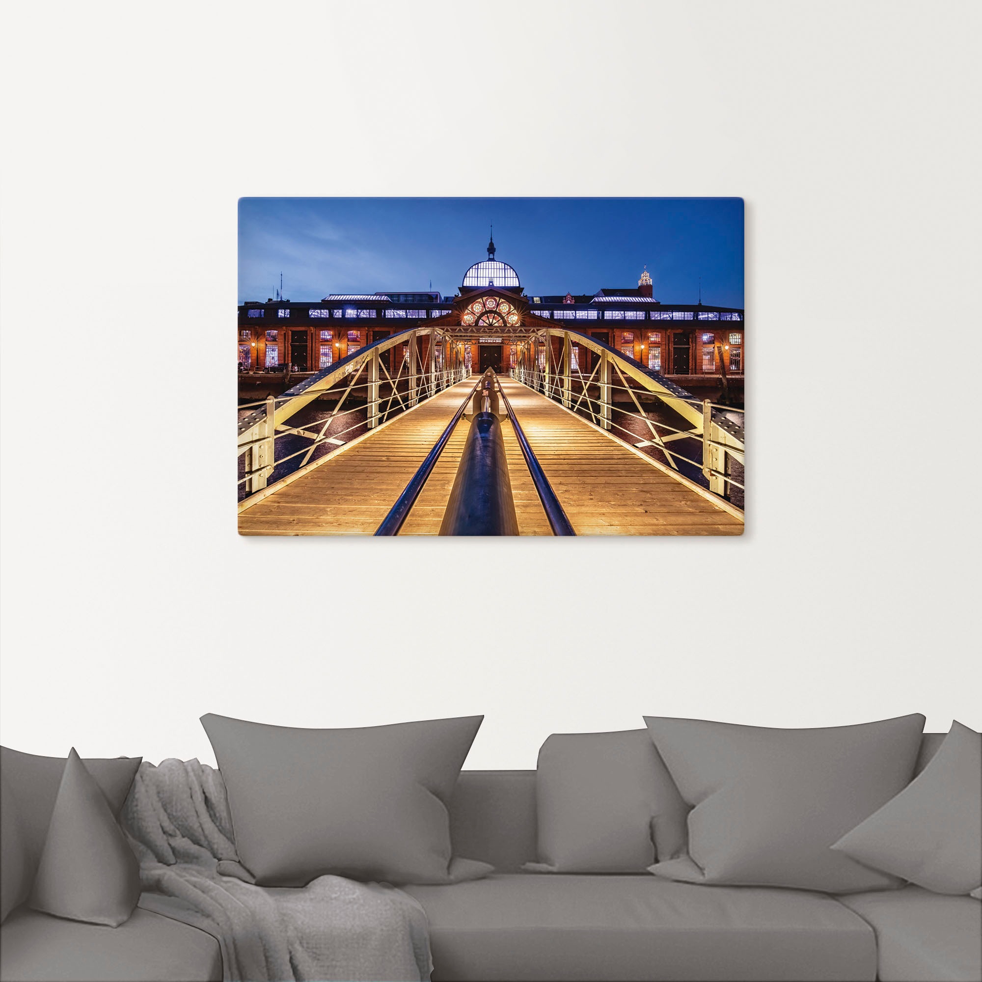 Artland Wandbild »Fischmarkt Hamburg«, Hamburg, (1 St.), als Alubild, Outdoorbild, Leinwandbild, Wandaufkleber, versch. Grössen
