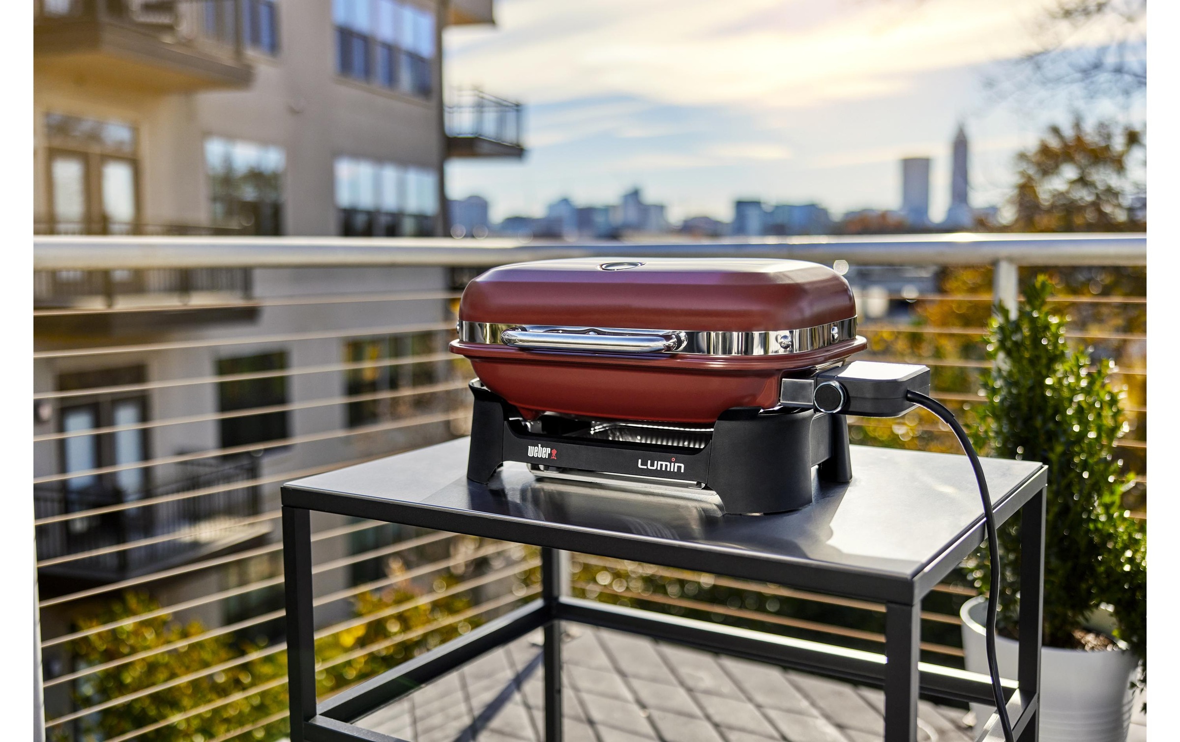 Weber Elektro-Standgrill »Lumin Compact, Rot«, 2200 W