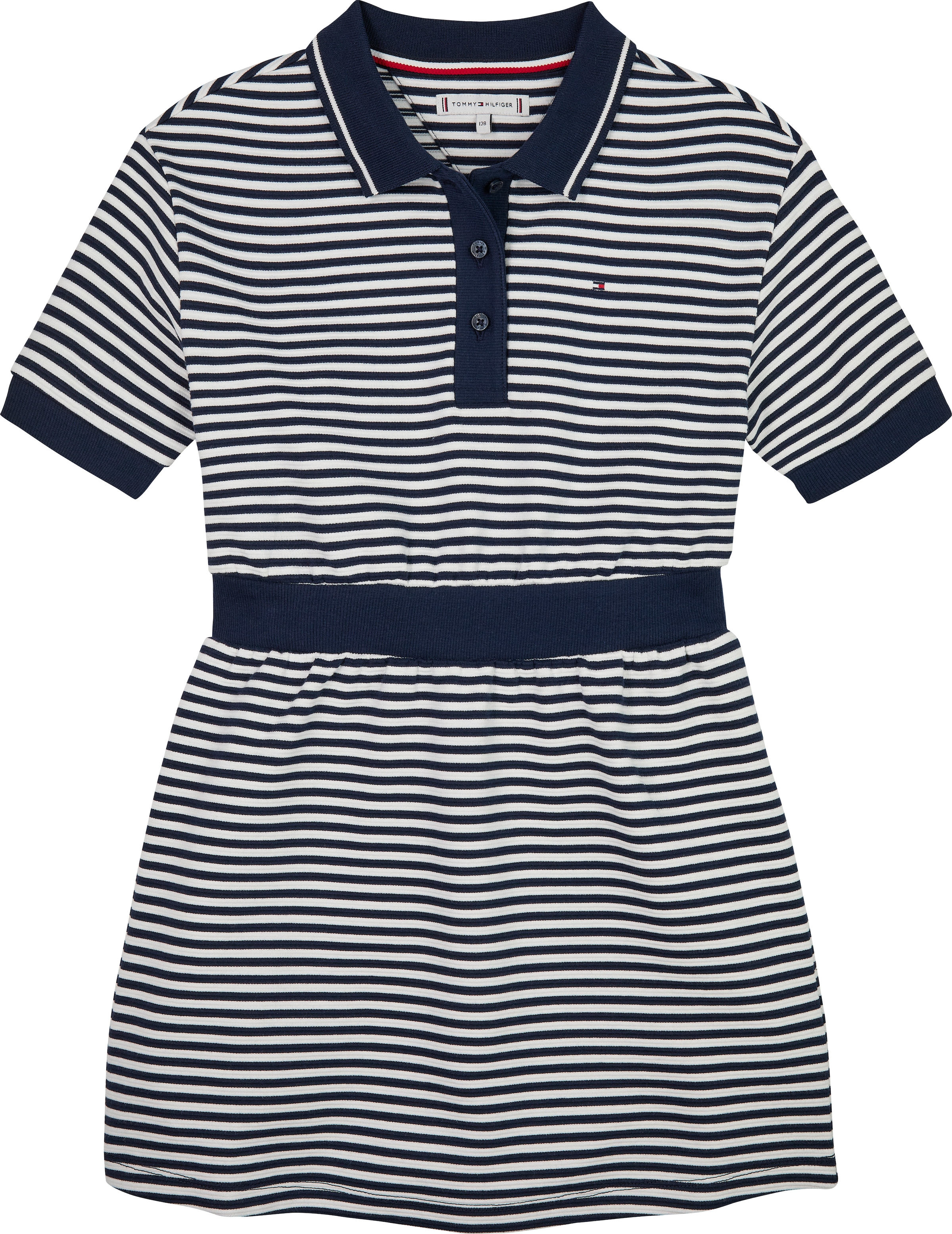 Tommy Hilfiger Polokleid »POLO STRIPE DRESS SS«, für Kinder bis 16 Jahre, mit Polokragen