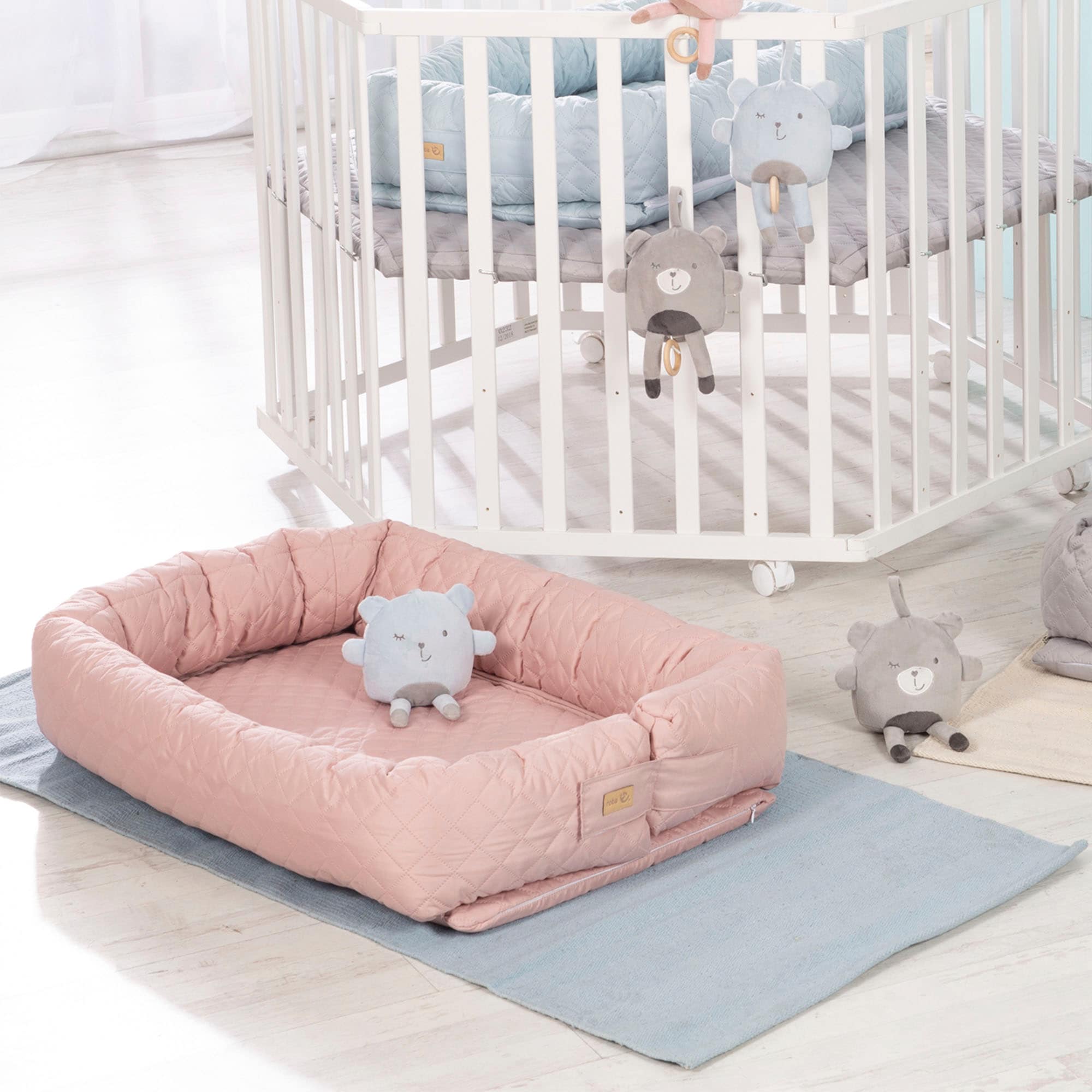 roba® Kuschelnest »Babylounge, Style, rose/mauve«, 3in1