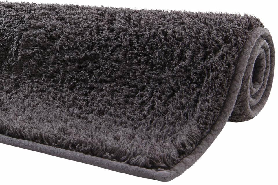 my home Badematte »Maren, Badvorleger, Badezimmer Teppich«, rutschhemmend beschichtet, fussbodenheizungsgeeignet, Bio-Baumwolle, Badteppich, Badematten auch als 3 teiliges Set