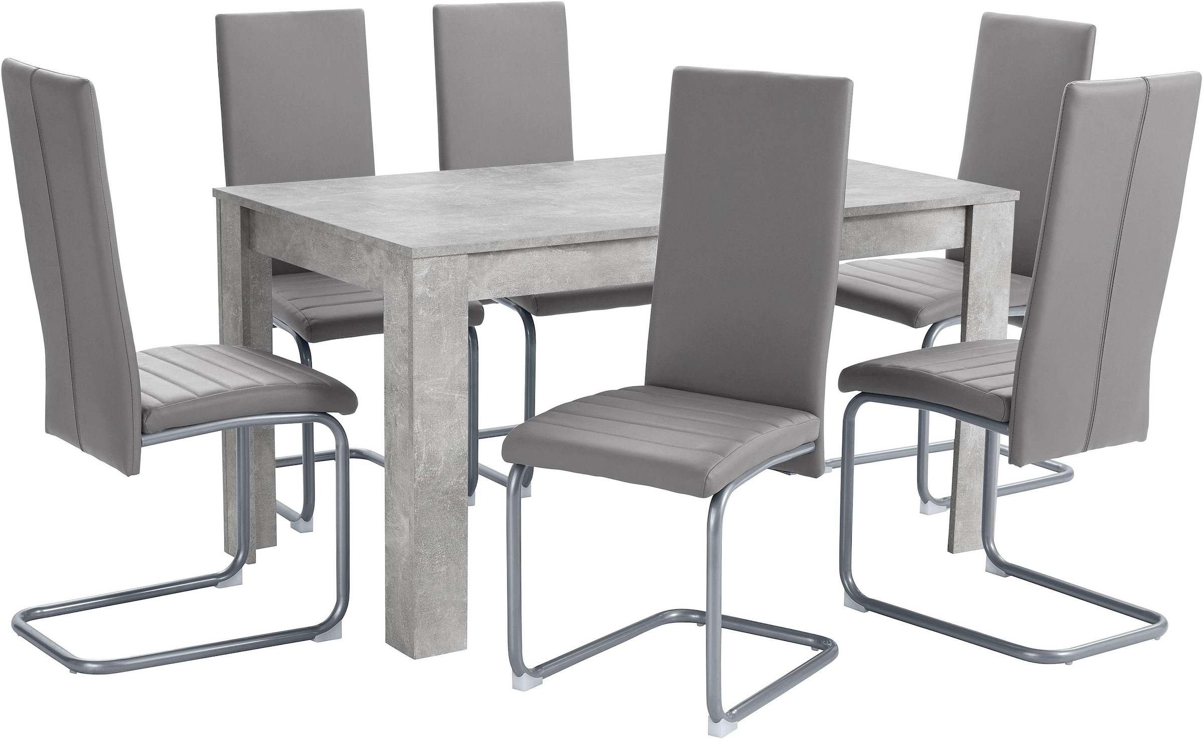 Essgruppe tlg.), - (Set, + | Tisch shoppen Stühle 7 »Nitro«, cm Jelmoli-Versand Homexperts 140 Breite 6 online