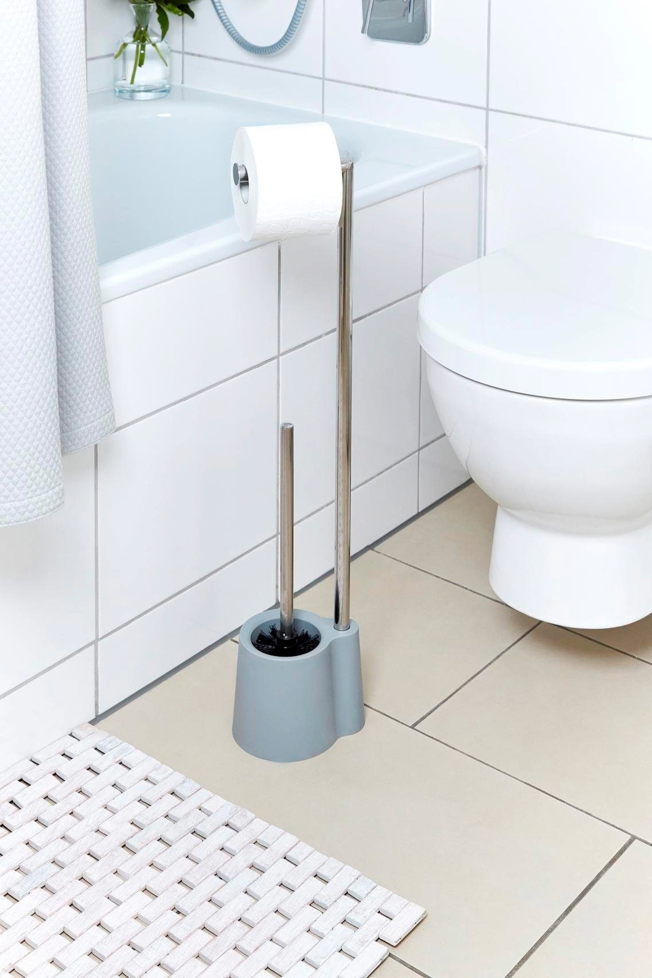 WENKO Jelmoli-Versand WC-Garnitur günstig WC-Garnitur »Avola«, | Polypropylen-Edelstahl, Stand aus kaufen