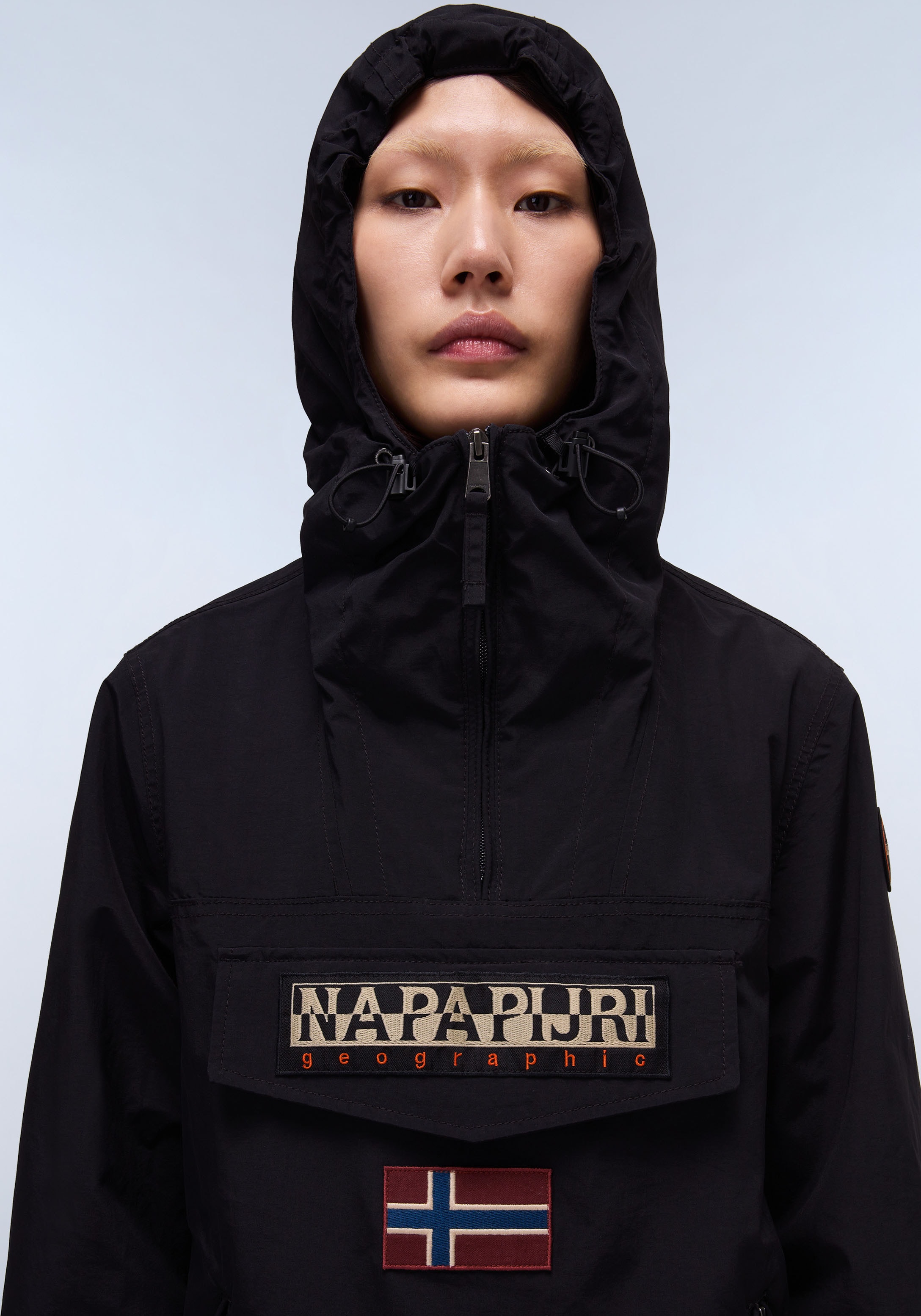 Napapijri Funktionsjacke »RAINFOREST M SUM 3«, mit Kapuze, Mit verstellbarem Gummizug und verschliessbarem Schlitz im Saum