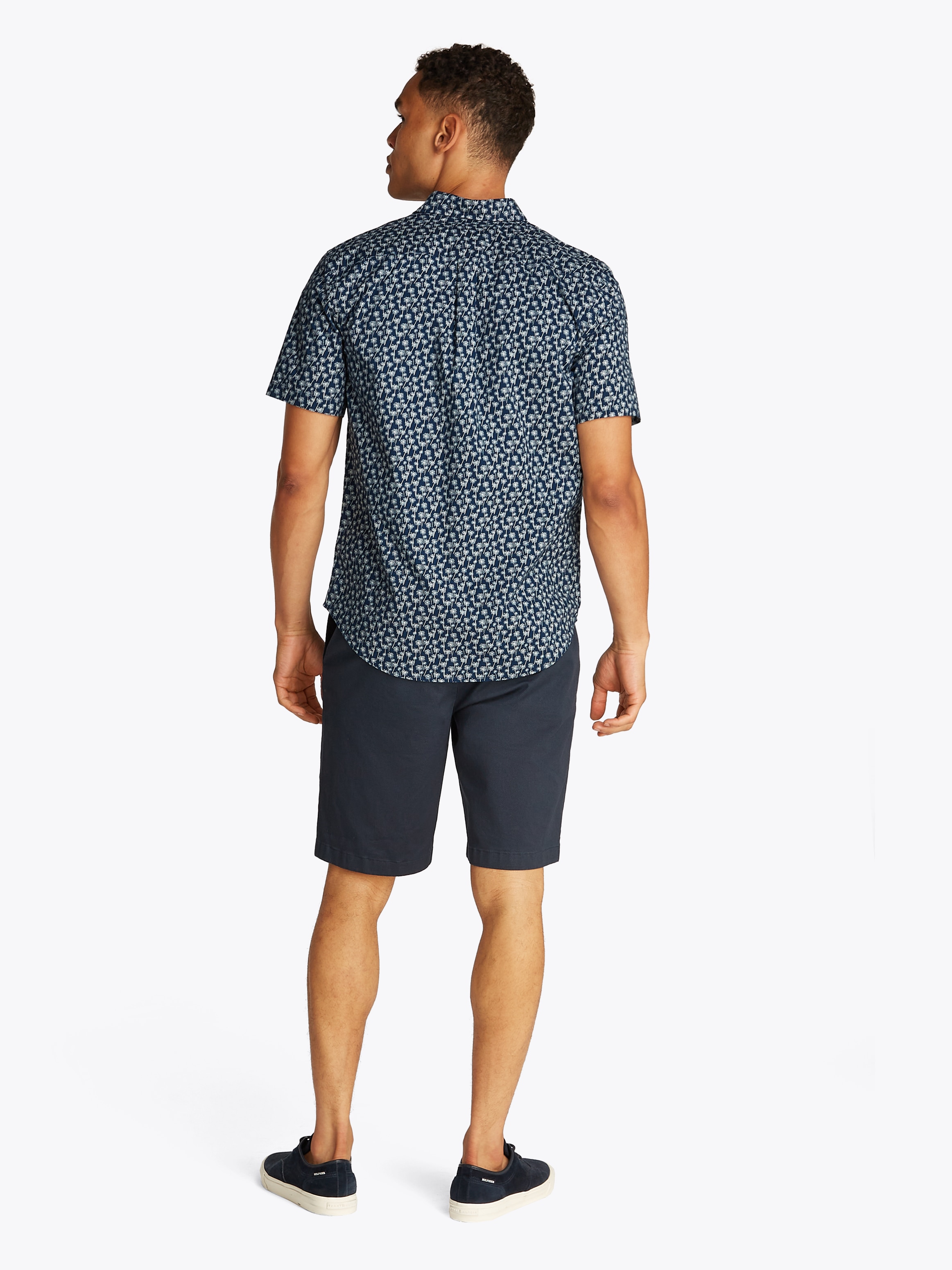 Tommy Hilfiger Kurzarmhemd »FLEX POPLIN PALM SS SF SHIRT«