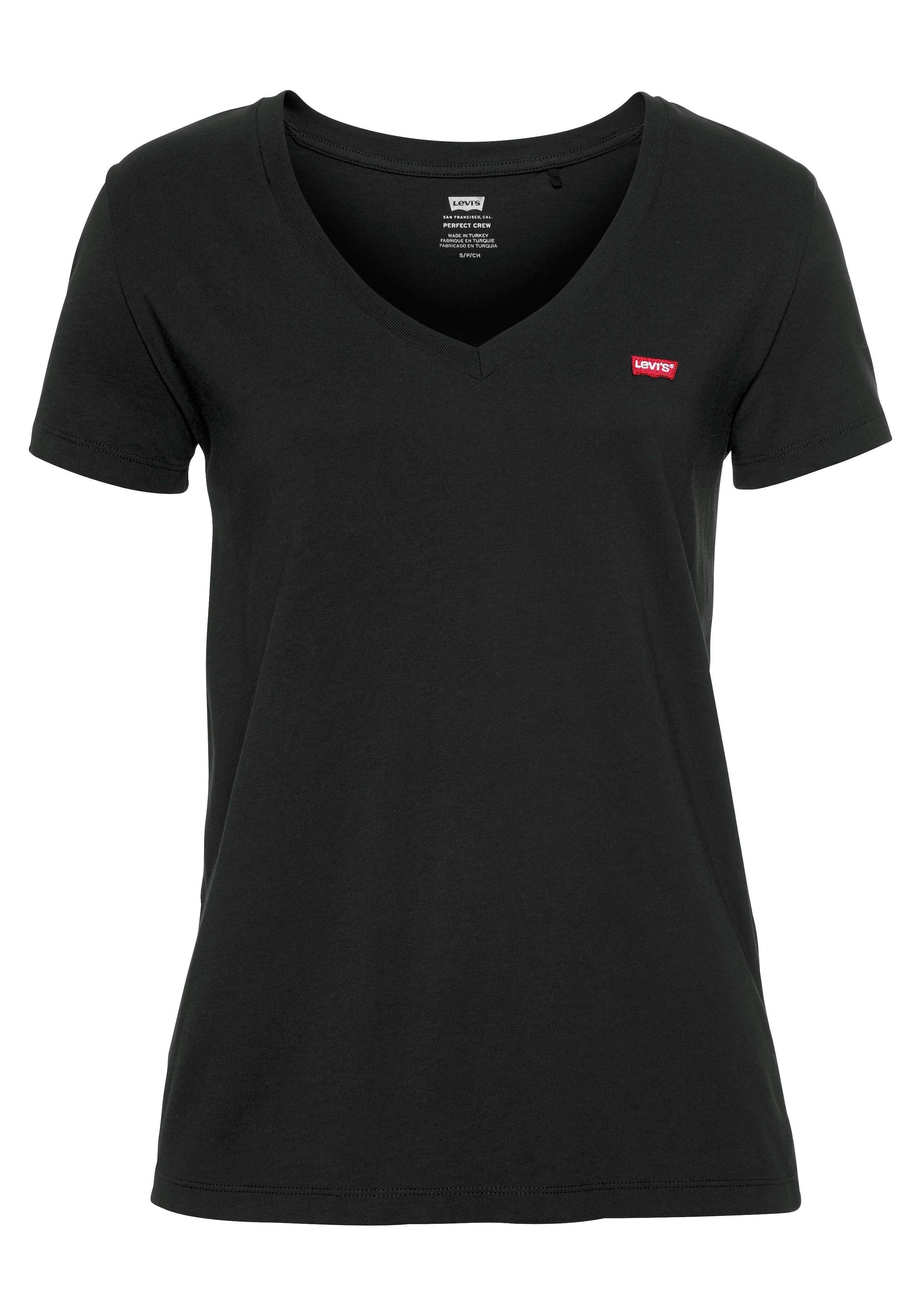 Levi's® V-Shirt »Perfect Tee«, mit kleinem Batwing- Logo