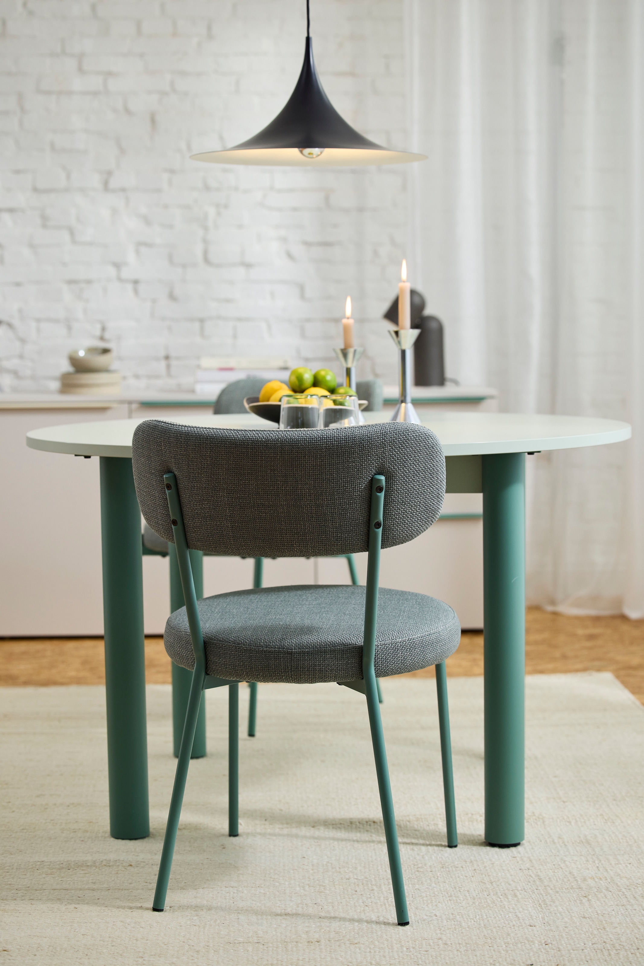 TOM TAILOR HOME 4-Fussstuhl »SOFT PAD CHAIR«, (Set), 2 St., Webstoff, Esszimmerstuhl, 4-Fussgestell, mit Rückenausschnitt