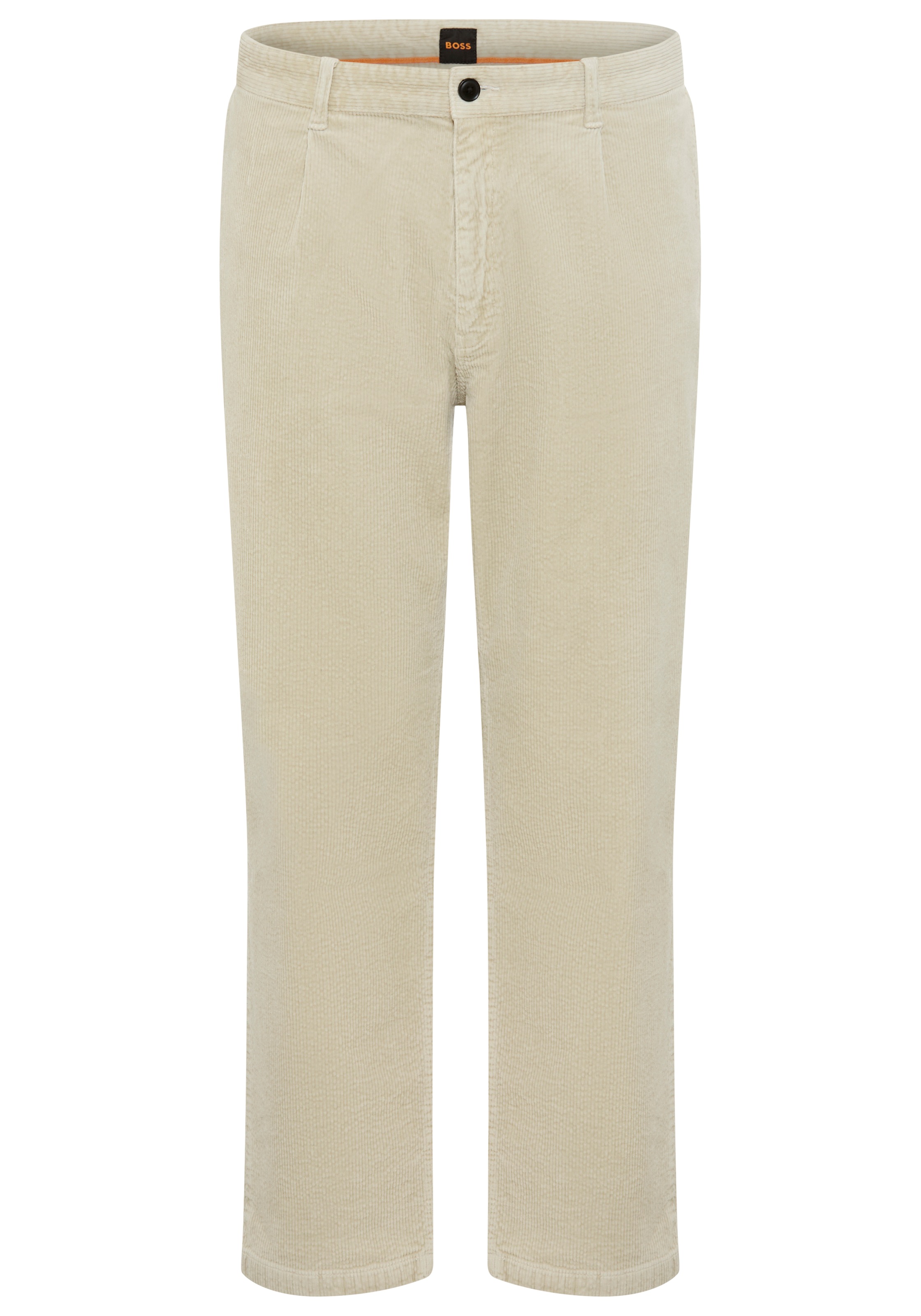 BOSS ORANGE Cordhose »Pleated« tapered fit, Feincord-Qualität, Bundfalte