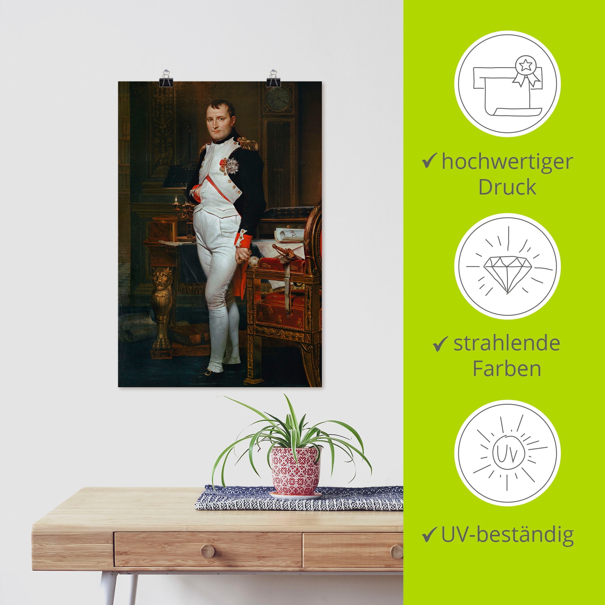 Artland Kunstdruck »Napoleon I. Bonaparte. 1812«, Menschen, (1 St.), als Alubild, Leinwandbild, Wandaufkleber oder Poster in versch. Grössen