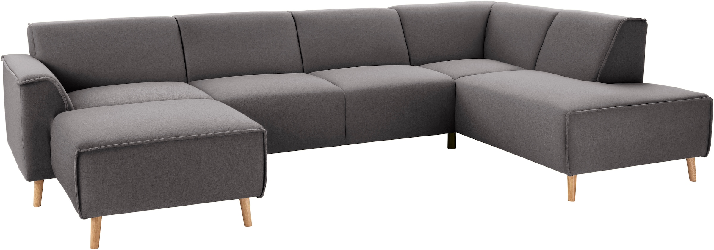 andas Wohnlandschaft »Janek U-Form«, mit Federkern und Keder in scandinavischem Design