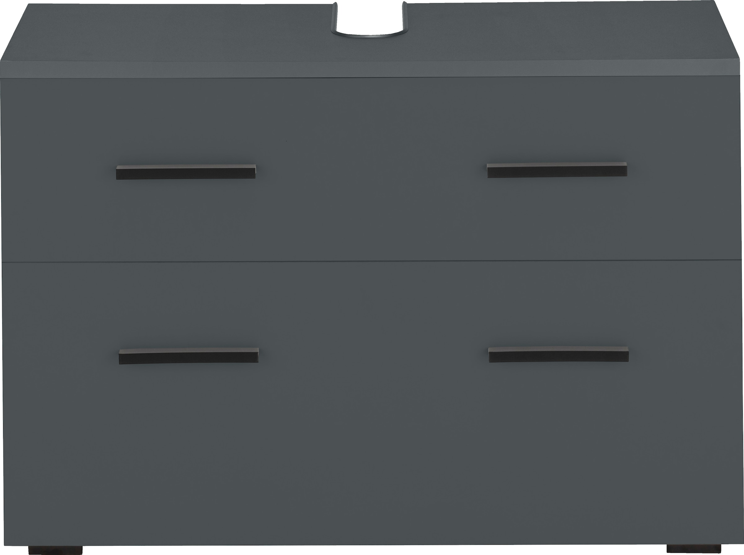 ❤ INOSIGN Waschbeckenunterschrank »Skara«, mit Klappe und Schubkasten, schwarze  Griffe, Breite 80 cm, Höhe 55 cm entdecken im Jelmoli-Online Shop