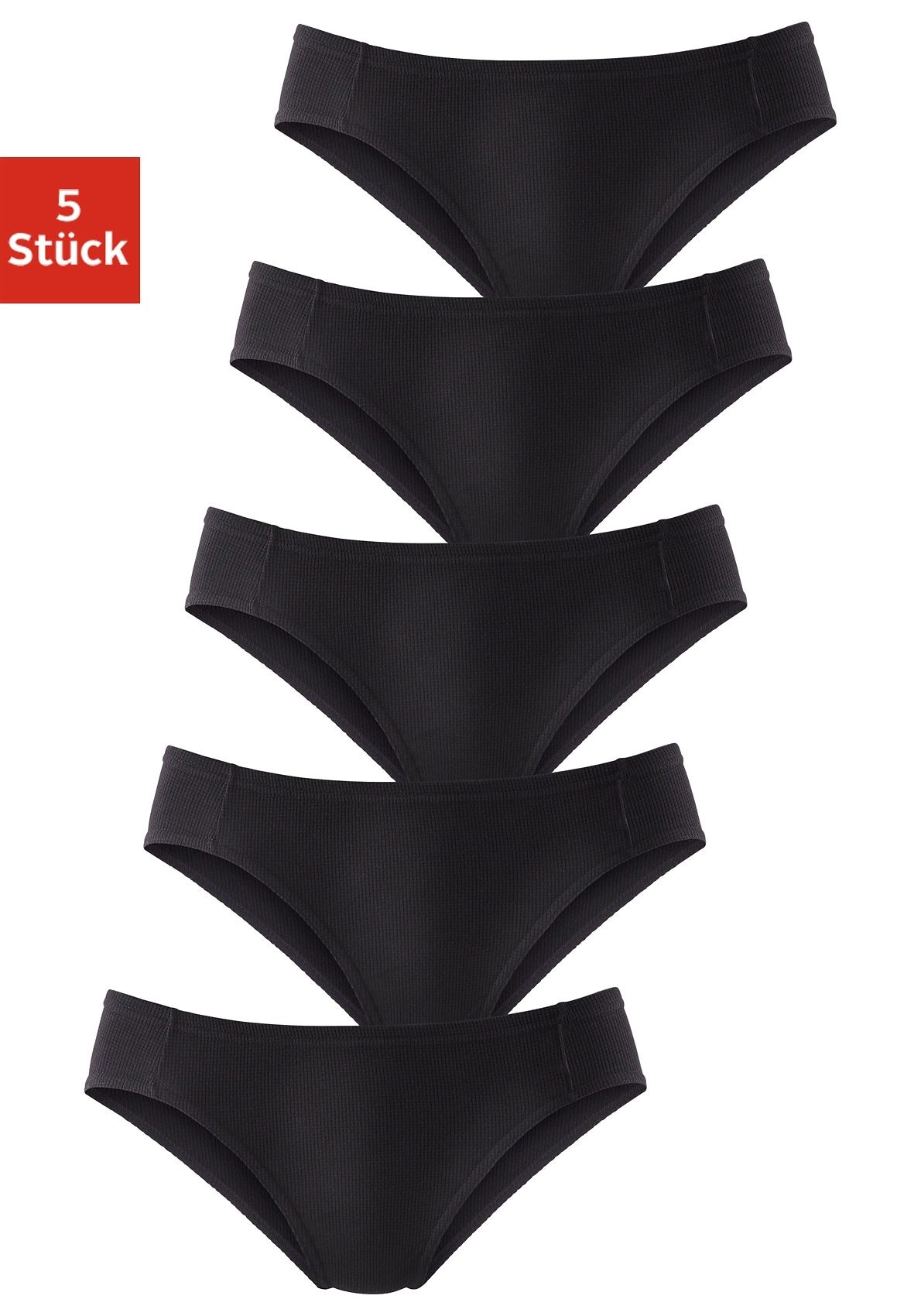 petite fleur Bikinislip, (Packung, 5 St.), aus weicher Pikee-Qualität  online bestellen bei Jelmoli-Versand Schweiz | Bikini-Slips