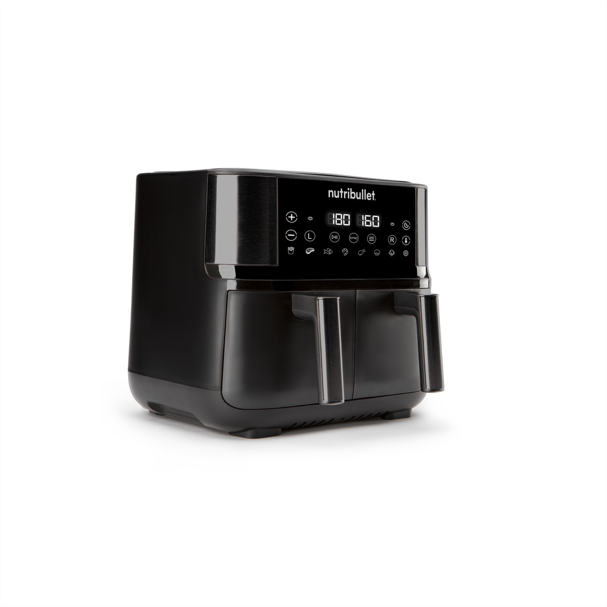 nutribullet Fritteuse »Nutribullet Twin Drawer Air Fryer, schwarz, 2300W, 8 Kochprogramme«