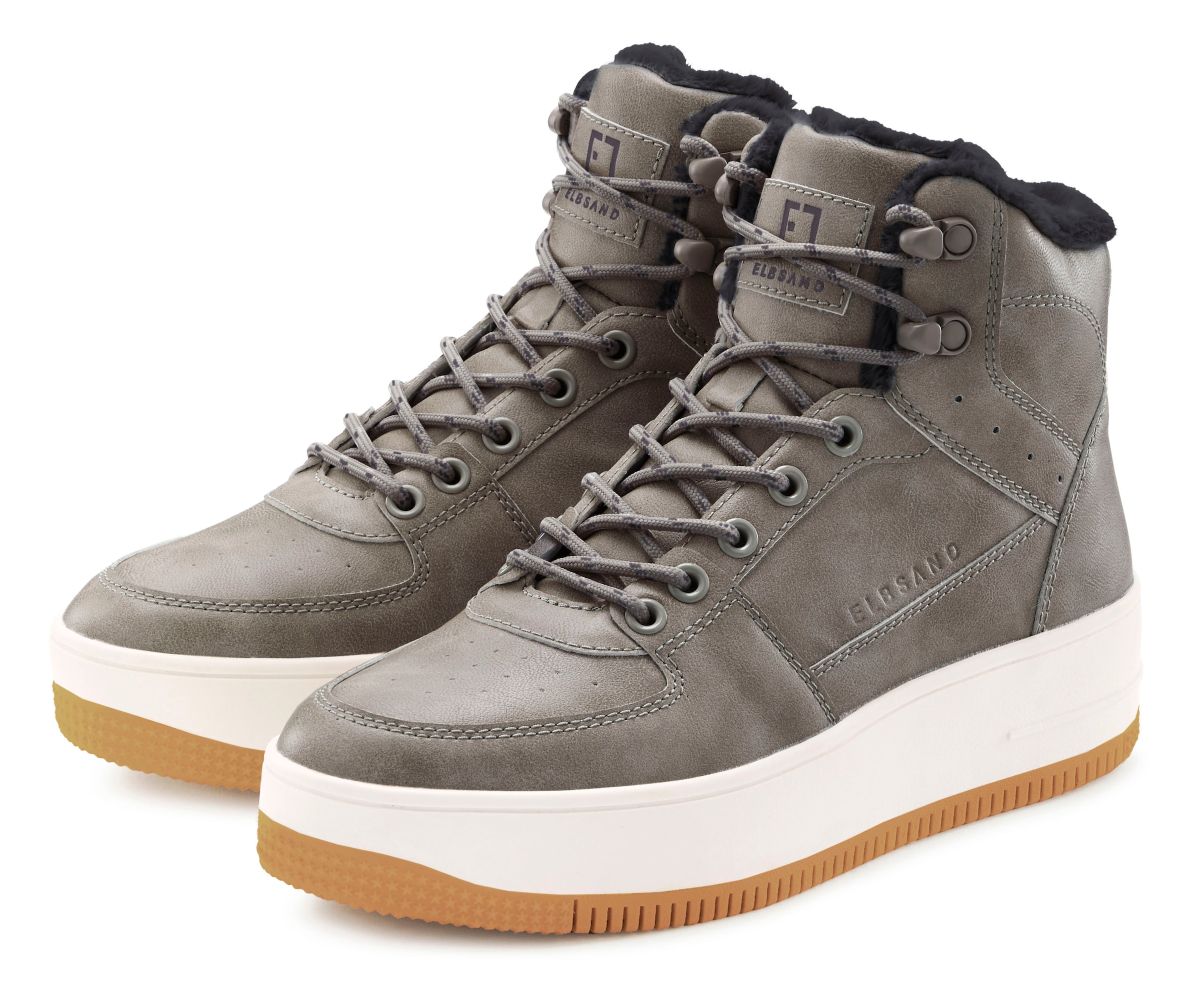 Elbsand Sneaker, mit kuscheligem Warmfutter, Freizeitschuh, Halbschuh, High Top Sneaker