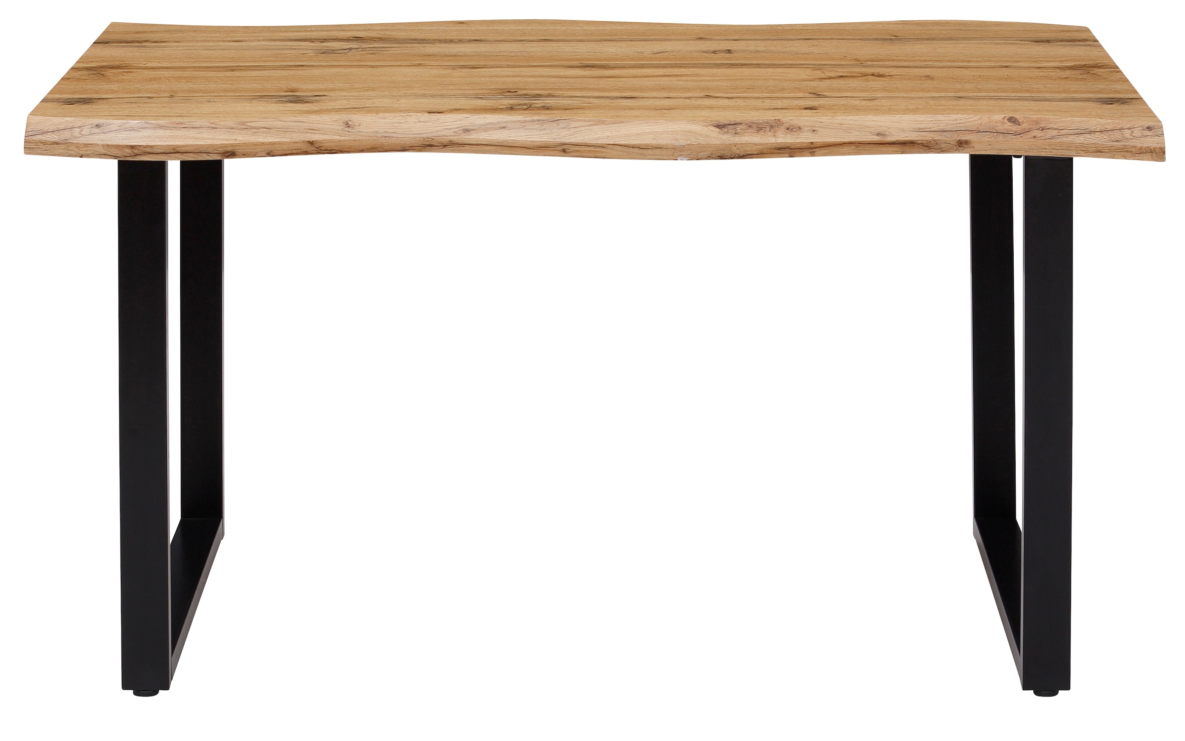 HELA Essgruppe »GISELLE Esszimmer, Essgruppe, Sitzgruppe TOPSELLER!«, (Set, 5 tlg., 5er Set, Tisch plus 4 Stühle), Esstisch U-Gestell Metall, Tischplatte mit Baumkante