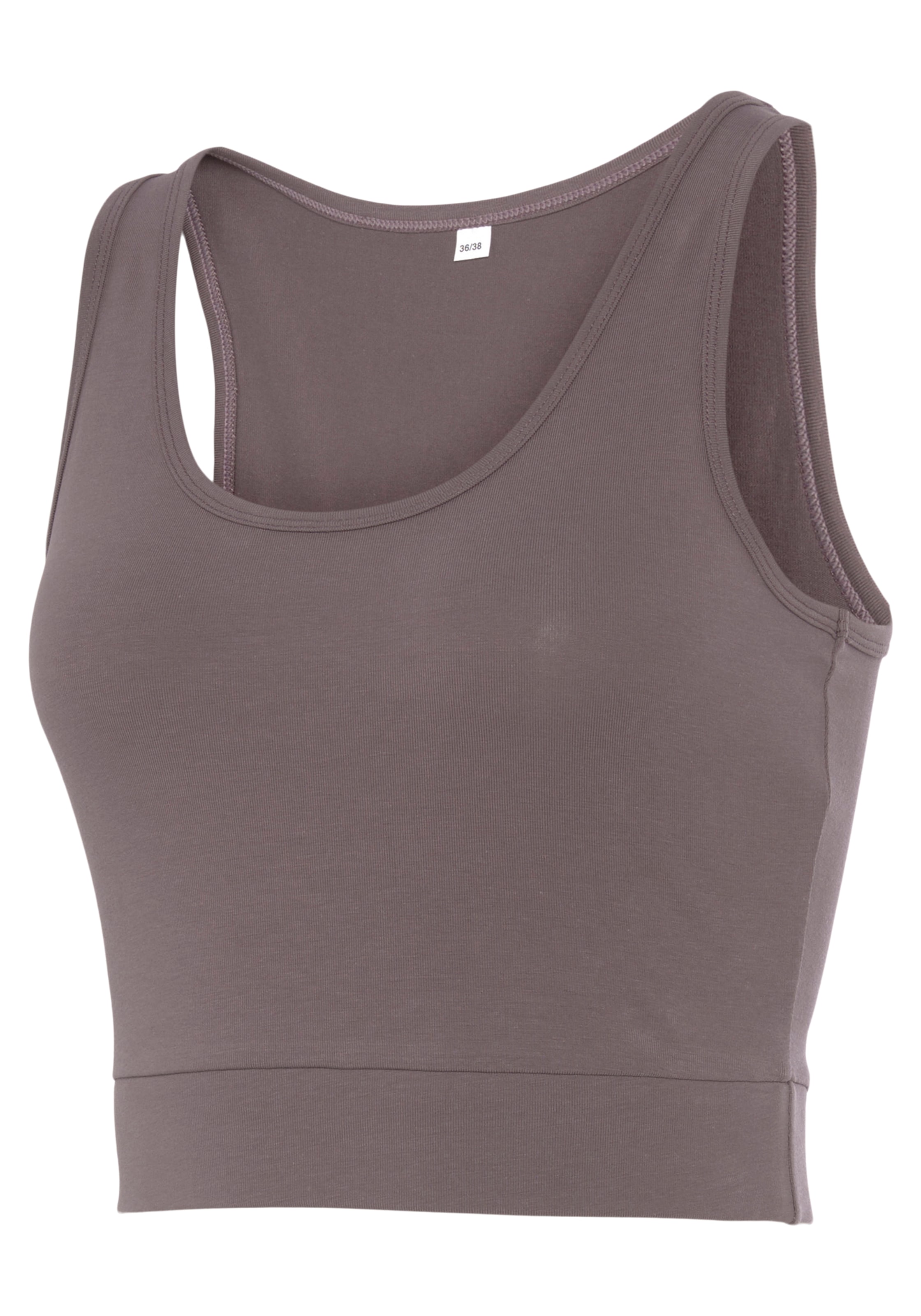 LASCANA ACTIVE Sporttop »-Basic-Crop-Top«, mit breiten Trägern