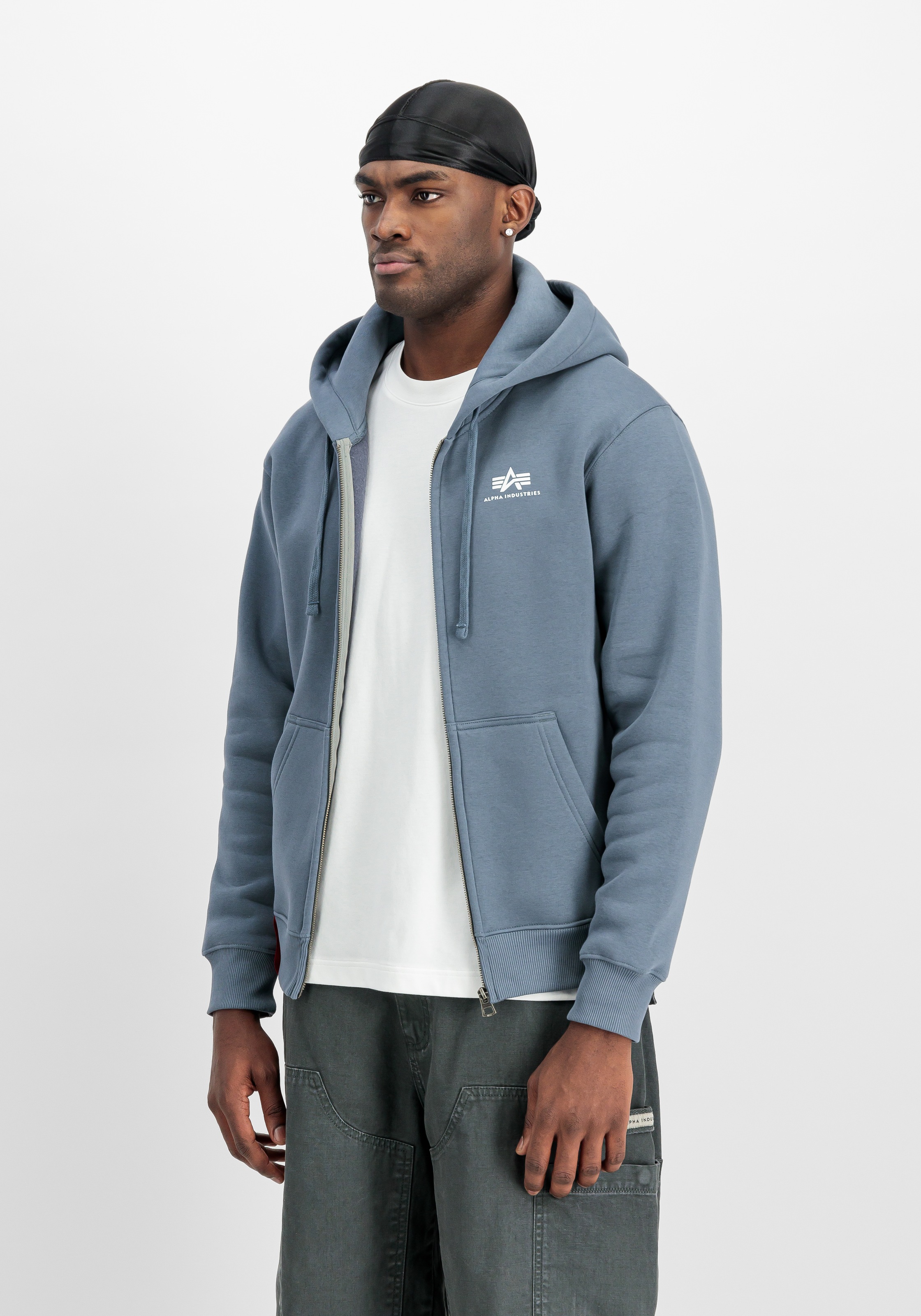 Alpha Industries Kapuzensweatjacke »Basic Zip Hoody SL« Baumwollmischung, regular fit