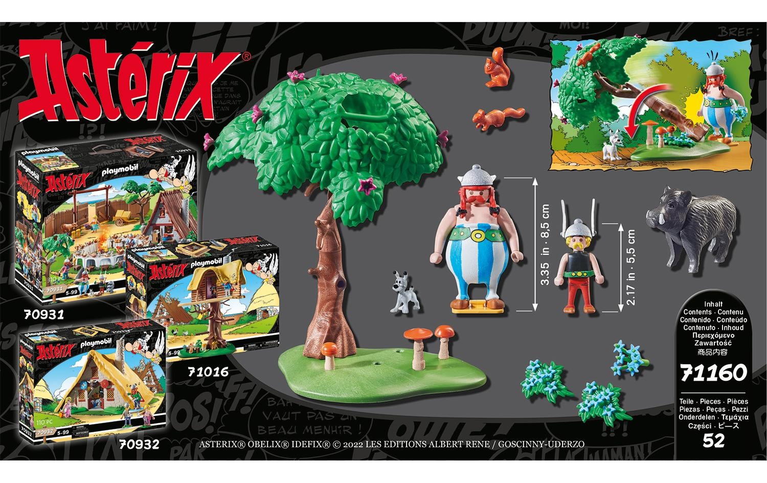 Playmobil® Spielbausteine »Asterix Wildschweinjagd 71160«, (52 St.)