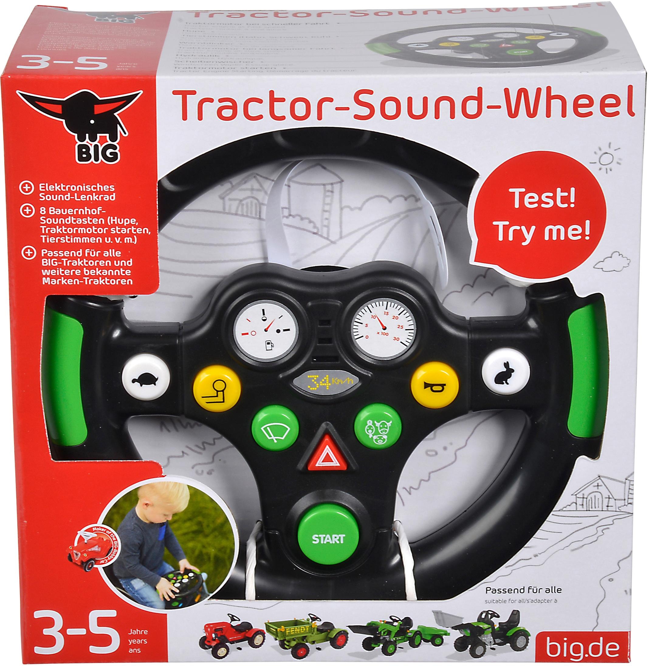 ❤ BIG Spielfahrzeug-Lenkrad »BIG Tractor Sound Wheel«, mit