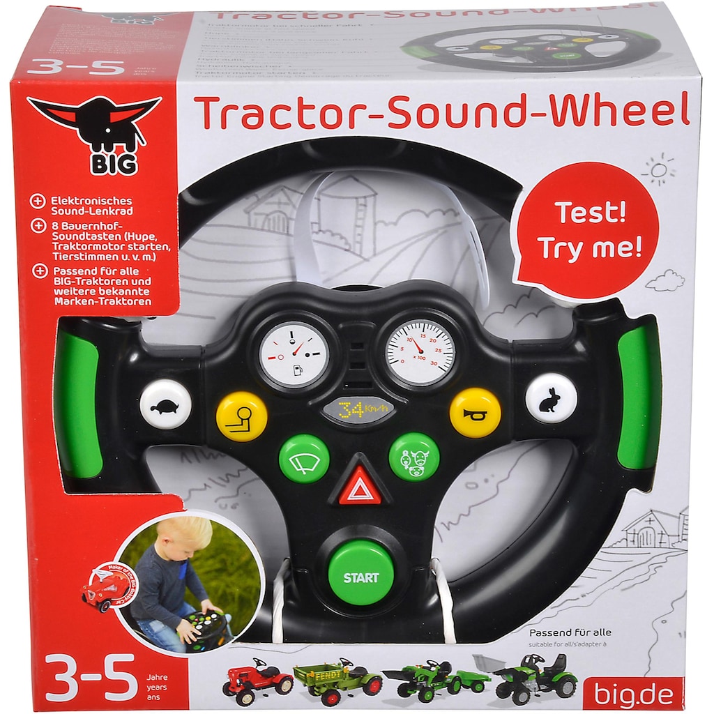 BIG Spielfahrzeug-Lenkrad »BIG Tractor Sound Wheel«, mit Soundfunktion