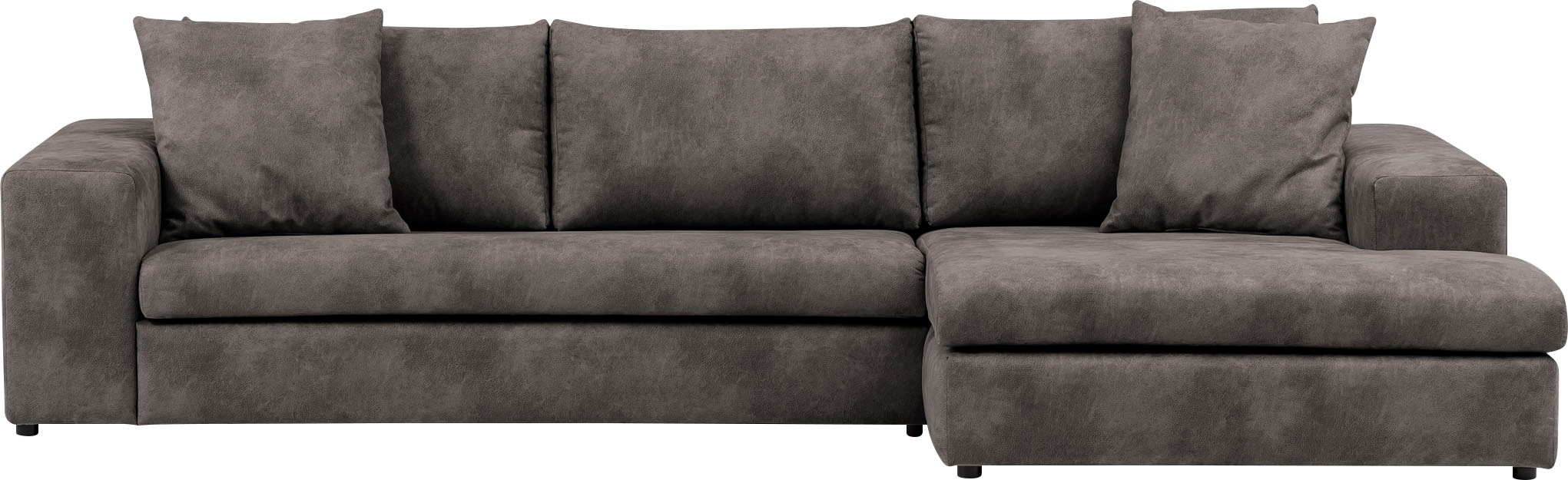 andas Ecksofa »SLEETLAND XXL in Samtvelours oder Vintage-Leder-Optik, L-Form,«, besonders gross und bequem