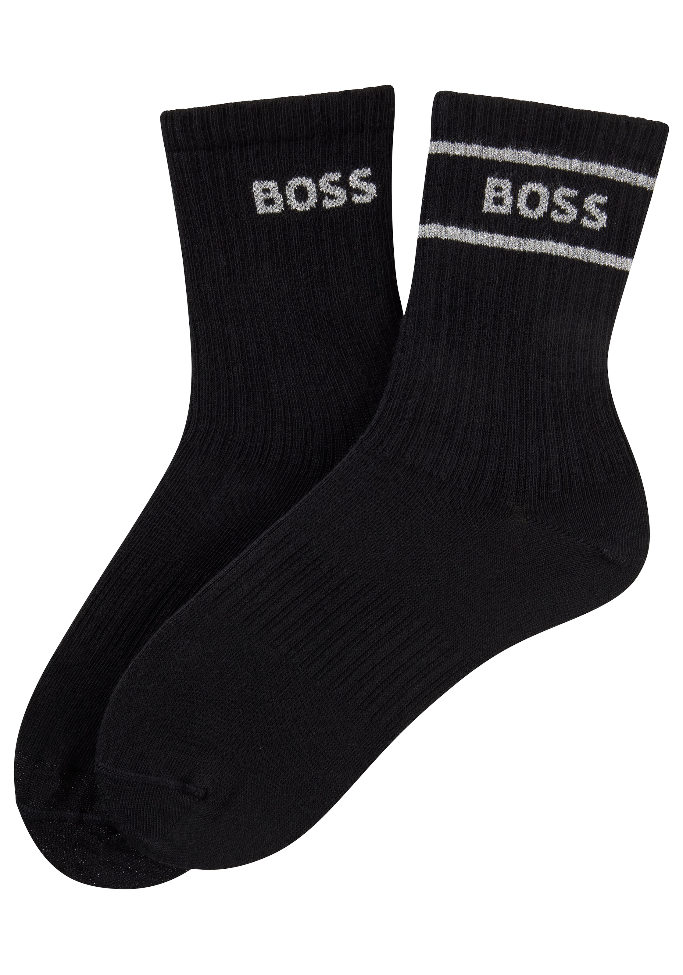 BOSS Socken 2 Paar tlg. sportiv, mit dezentem Locke, Fersen- und Zehenpartie verstärkt