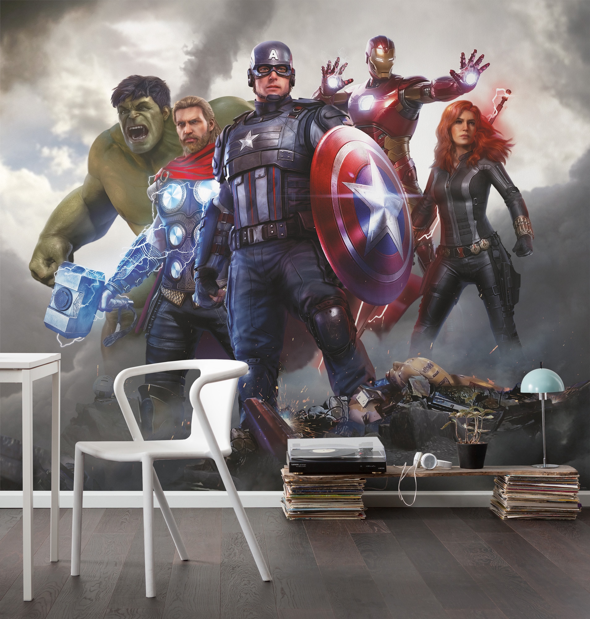 Komar Kindertapete "Marvel Avengers Working Together" bedruckt glatt