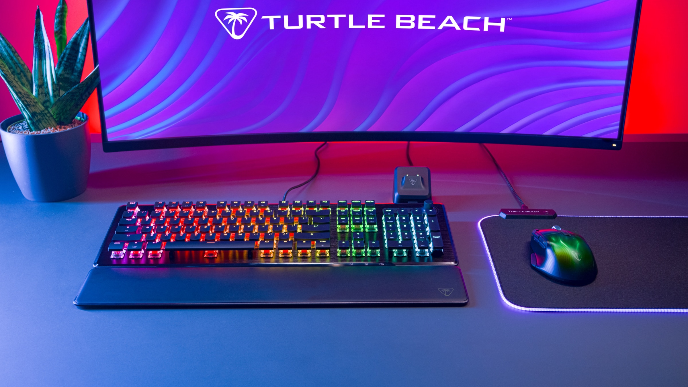 Turtle Beach Gaming-Tastatur »Vulcan II, Linear«, (Lautstärkeregler-Funktionstasten-Profil-Speicher-Ziffernblock-verstellbare Füsse-Handgelenkauflage), Linear