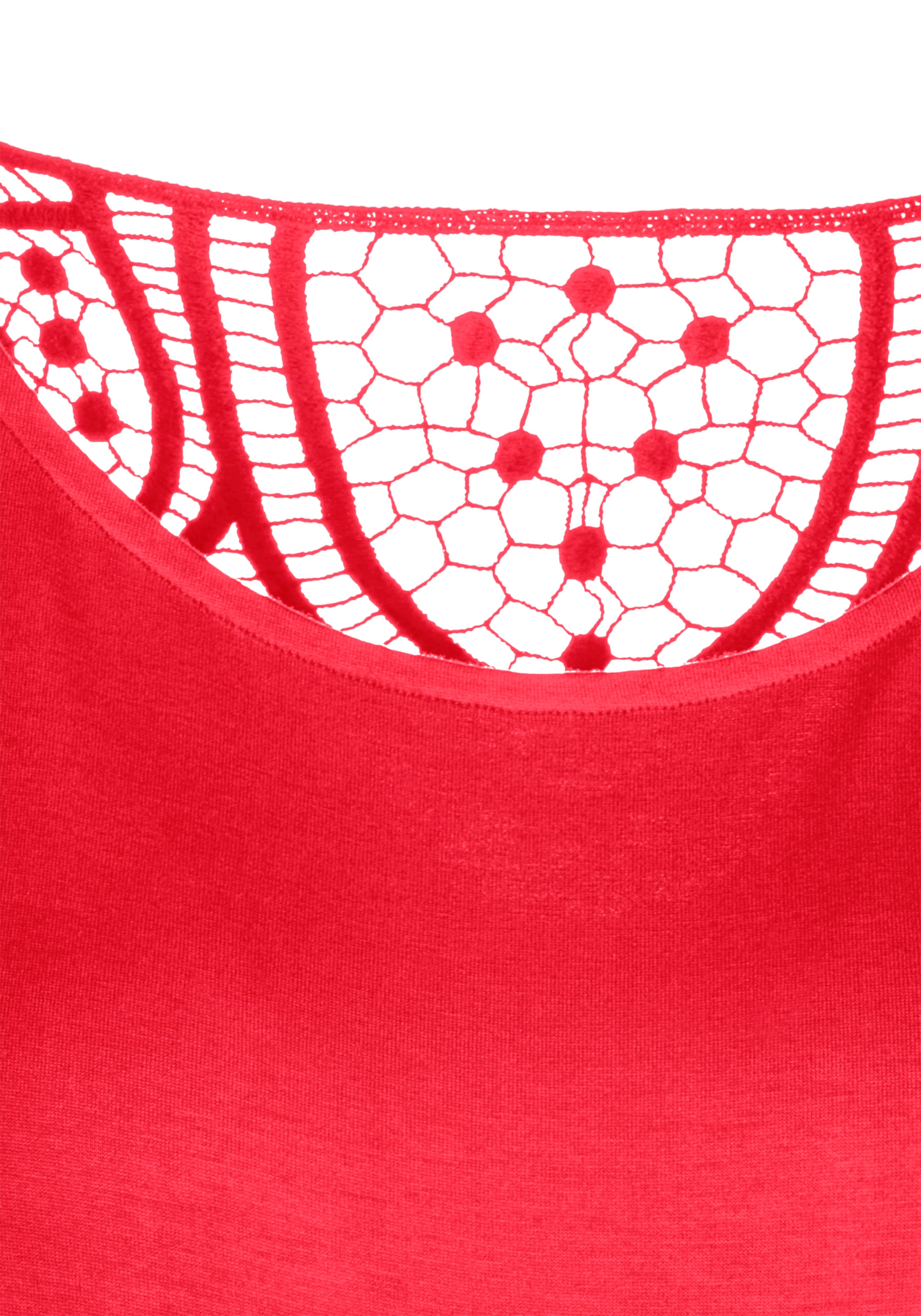 Vivance T-Shirt, (2er-Pack), mit weicher Häkelspitze am Rücken