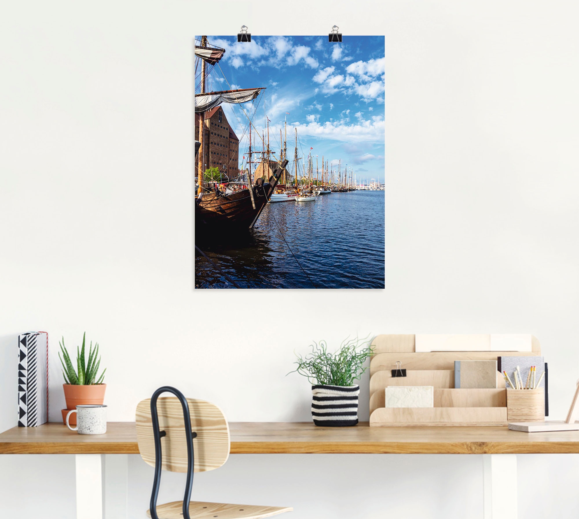 Artland Wandbild »Segelschiffe auf Warnow Rostock«, Bilder von Booten & Schiffen, (1 St.), als Alubild, Leinwandbild, Wandaufkleber oder Poster in versch. Grössen