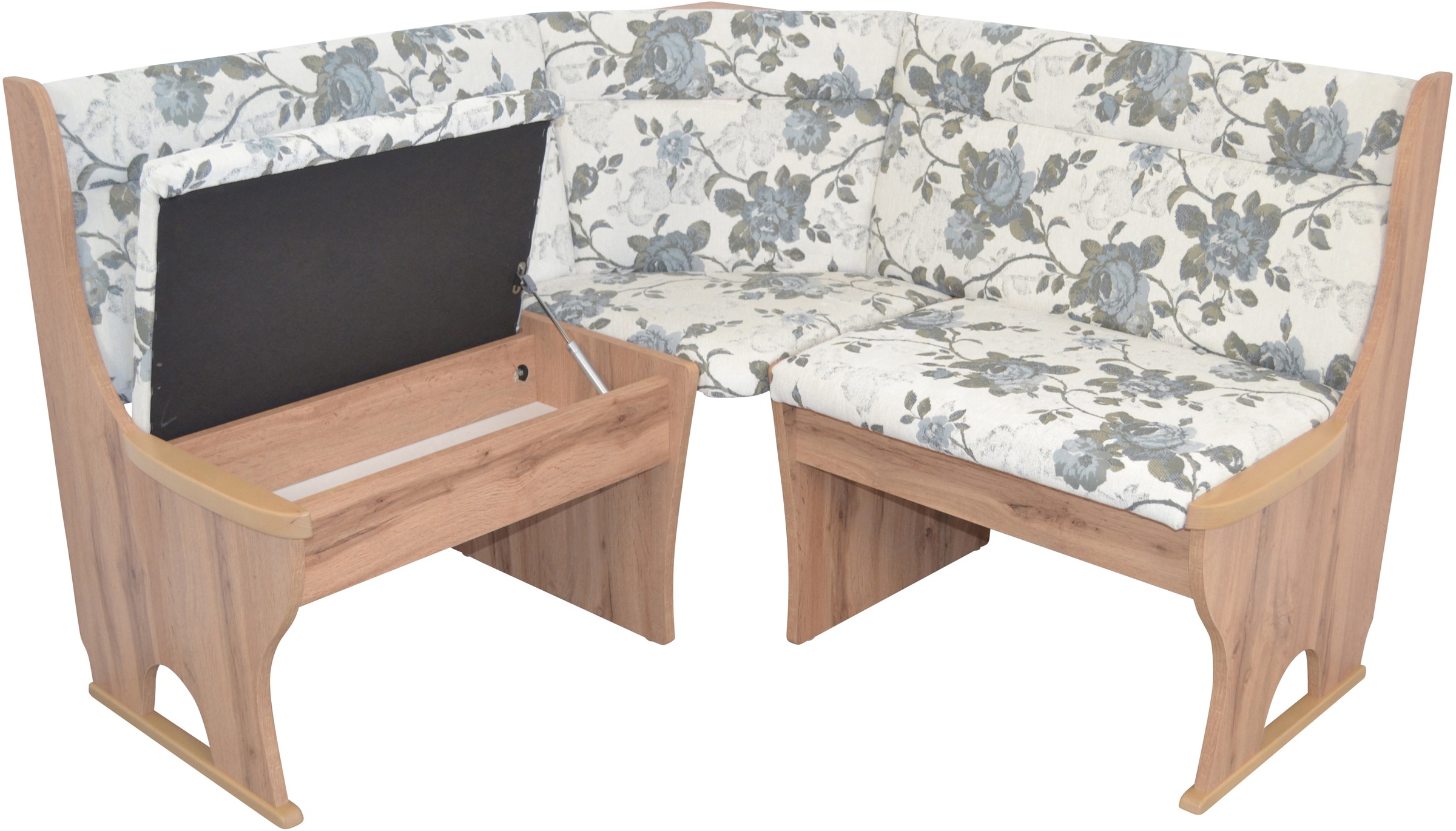 HOFMANN LIVING AND MORE Eckbankgruppe, (Spar-Set, 4 tlg., 4tlg. Set), Eckbank mit Stauraum unter den Sitzflächen