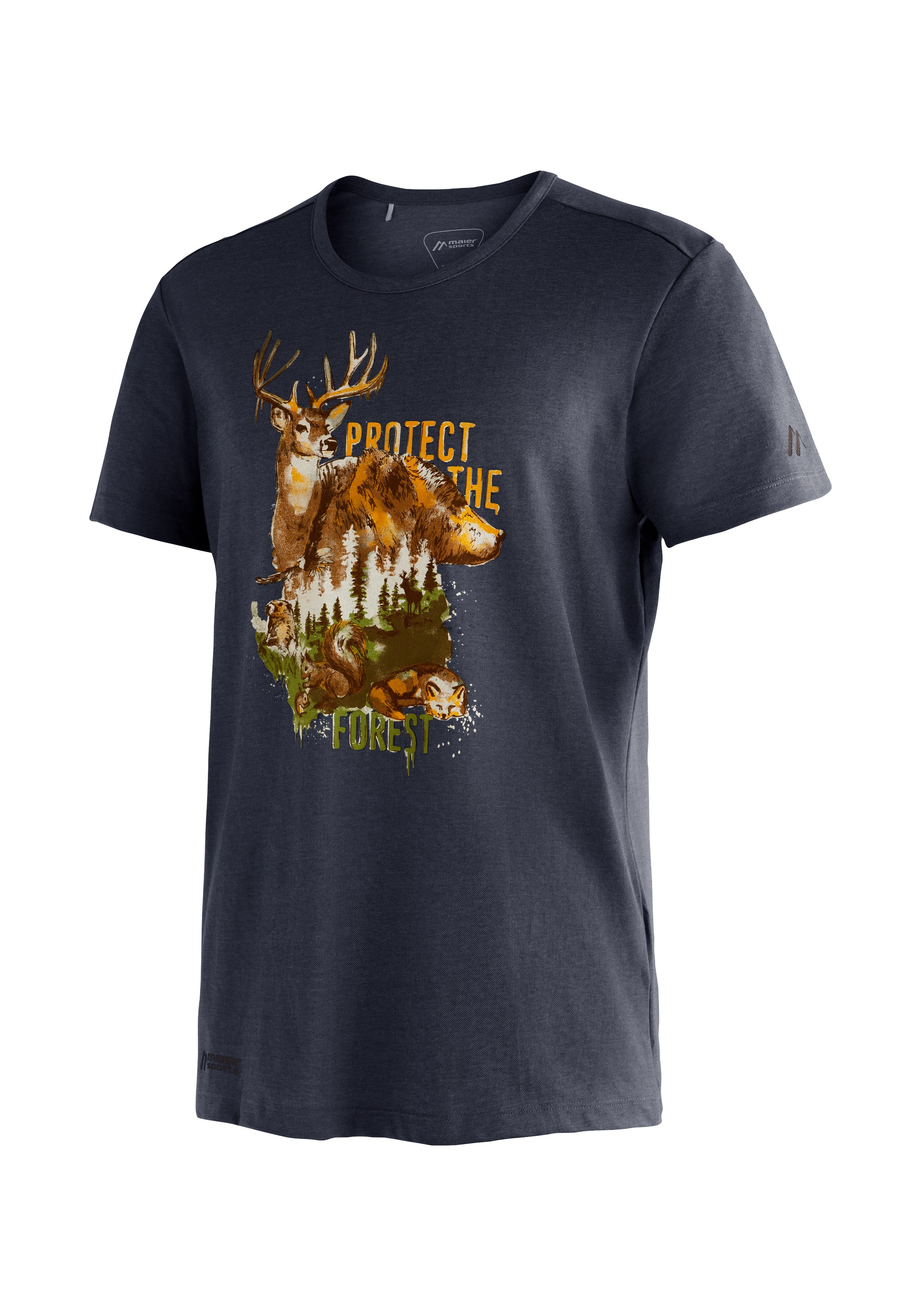 | Jelmoli-Versand Wandern kaufen T-Shirt Maier Sports Freizeit und mit 18 »Burgeis Kurzarmshirt Print online für Herren M«,