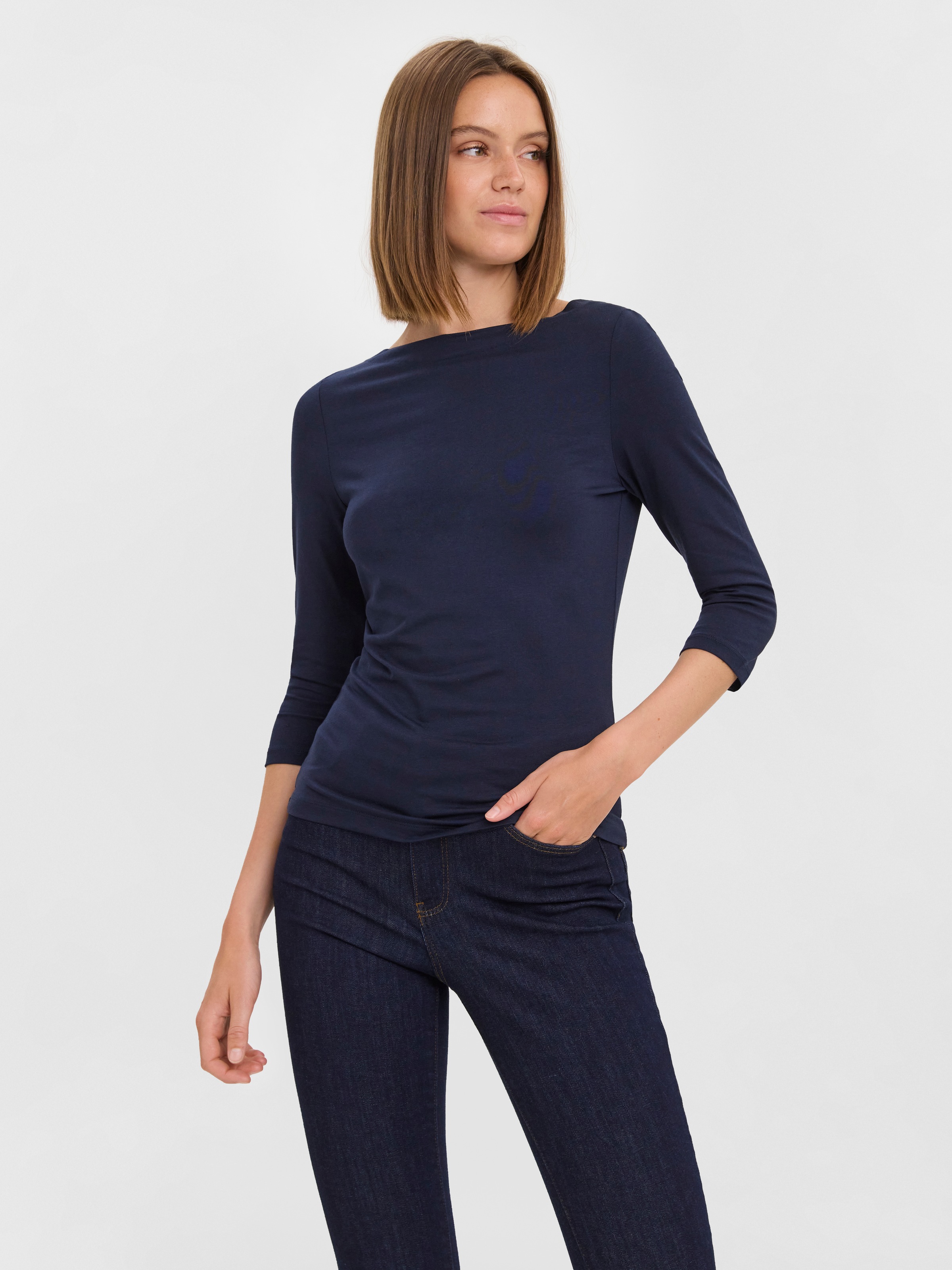 Vero Moda 3/4-Arm-Shirt »VMPANDA MODAL 3/4 TOP JRS NOOS« Baumwollmischung, regular fit
