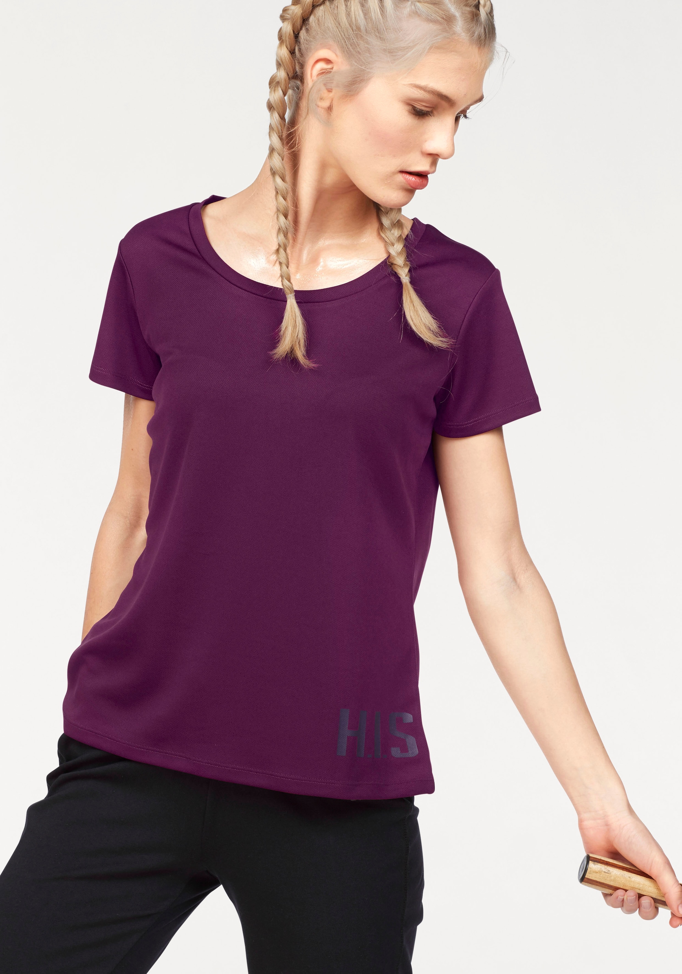 H.I.S Funktionsshirt, (Spar-Set, 2er-Pack), figurbetonter Schnitt, sportlicher Look, mit trendigem Logodruck