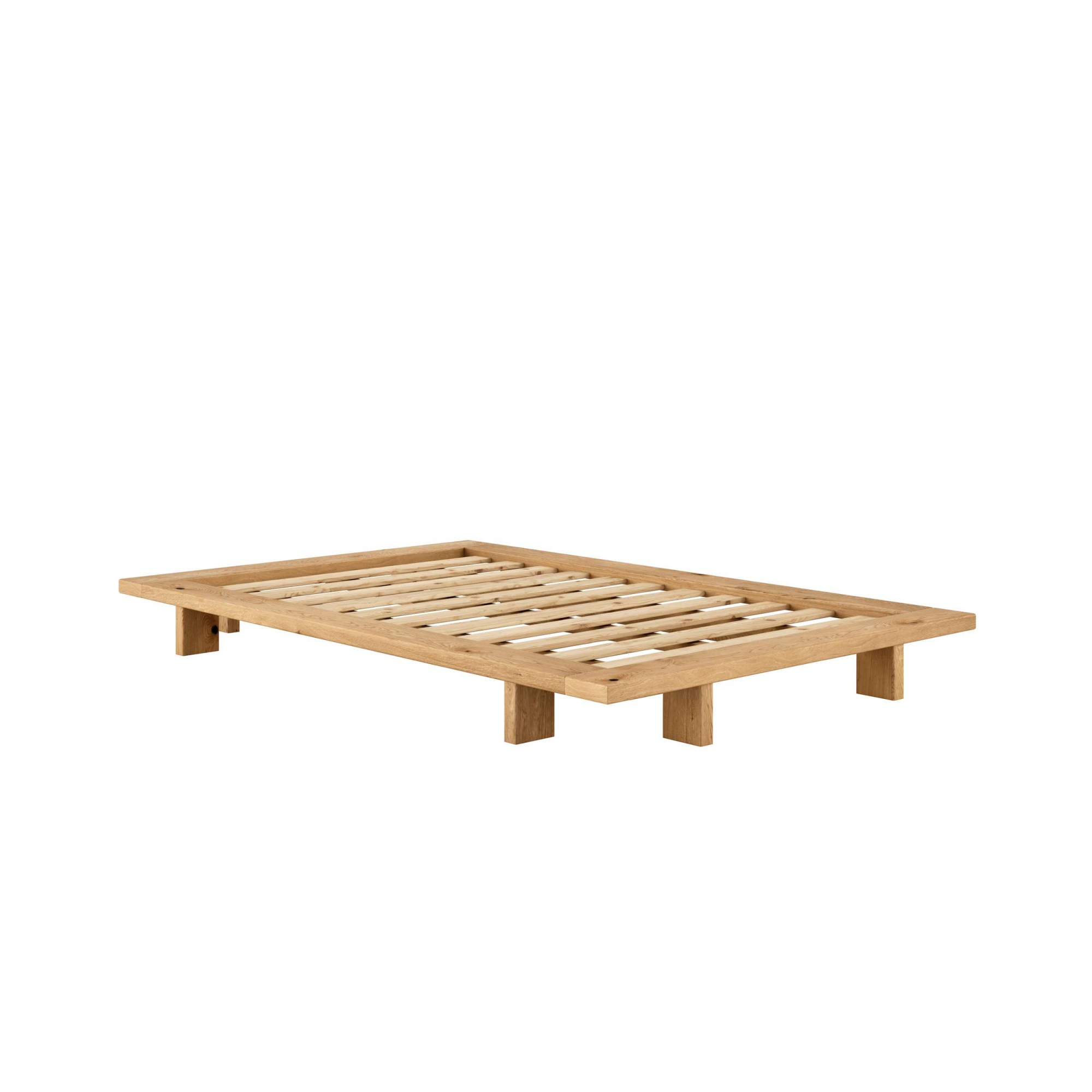 Karup Design Bettgestell "JAPAN BED Futonbett aus FSCzertifiziertem Massivholz, Eiche, bequem" Erhältlich für Matratzen Breite 90, 120, 140, 160 oder 180 cm, zeitlos, inkl. Lattenrost, ohne Matratze, Made in Europa