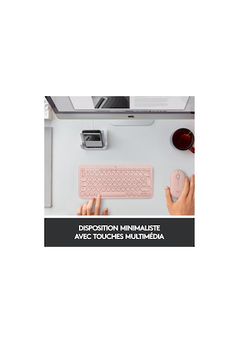 Wireless-Tastatur »K380 for Mac Multi-Device Rosa«
